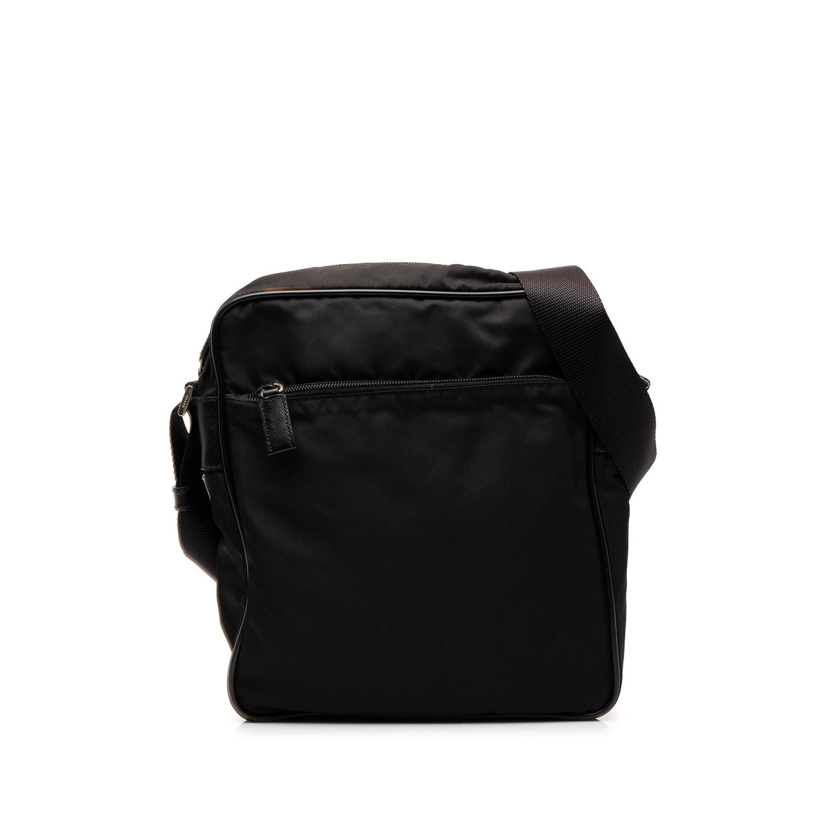 Prada Tessuto Zip Top Crossbody — Black