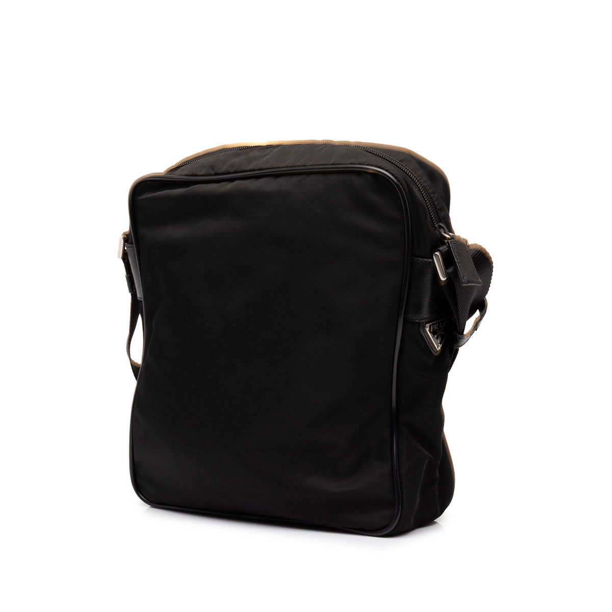 Prada Tessuto Zip Top Crossbody — Black