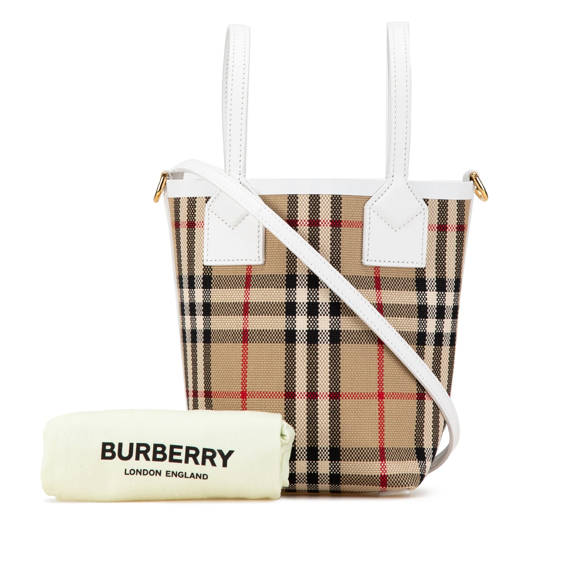 Burberry Mini House Check Canvas London Tote