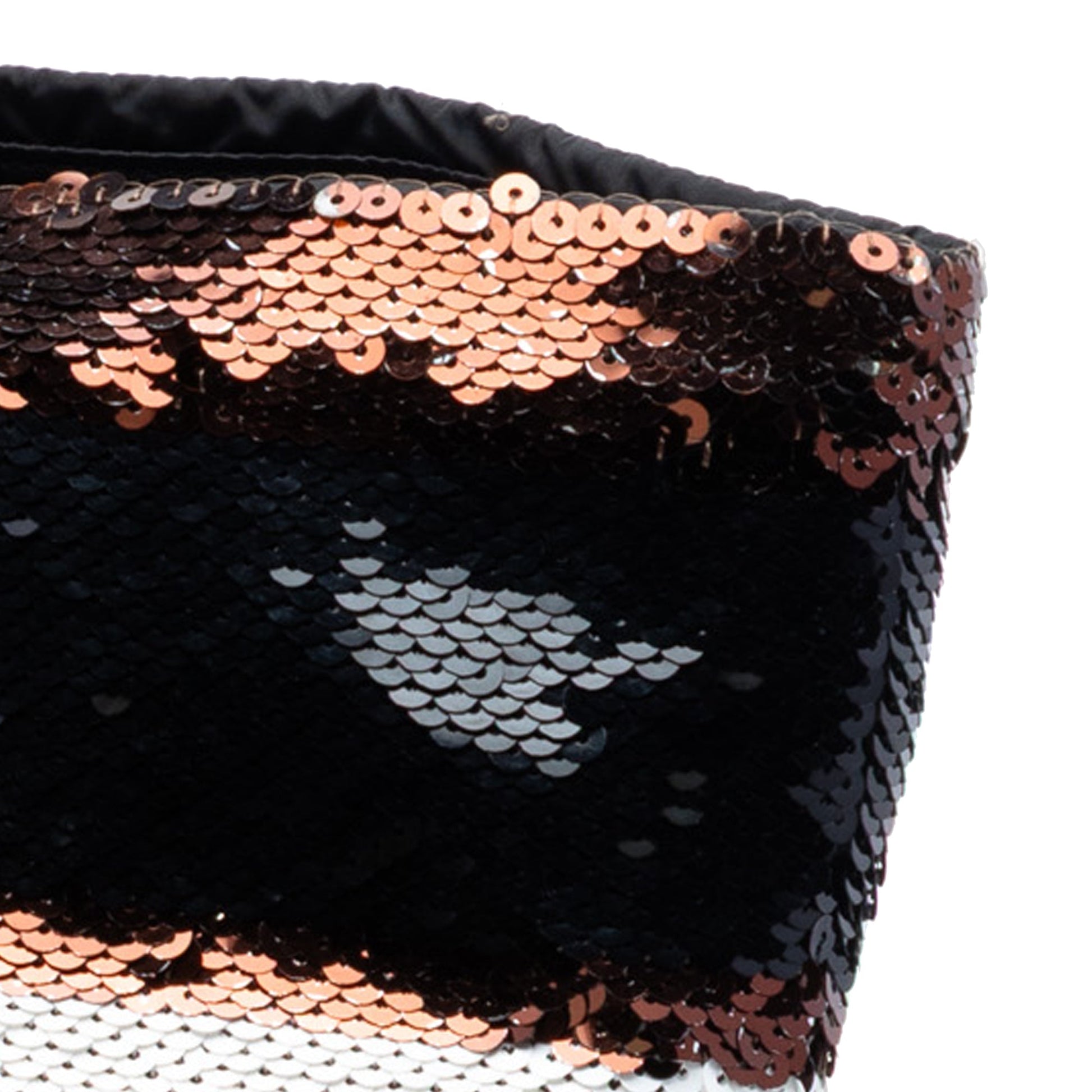 Sequined Satin Stripes Tote