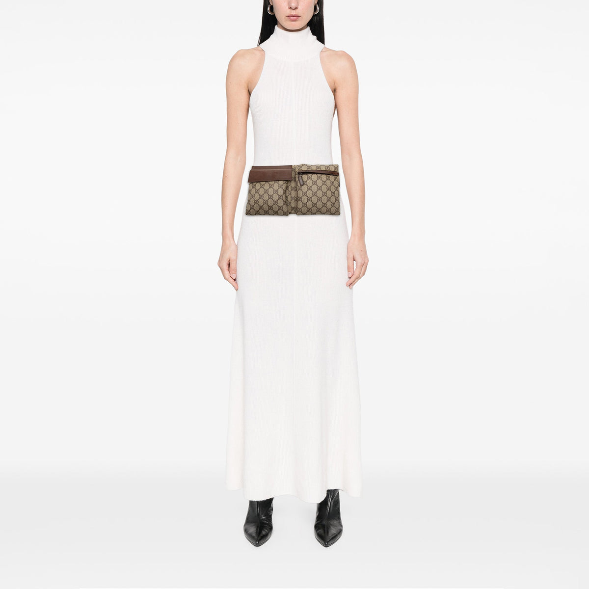Gucci GG Supreme Double Pocket Belt Bag