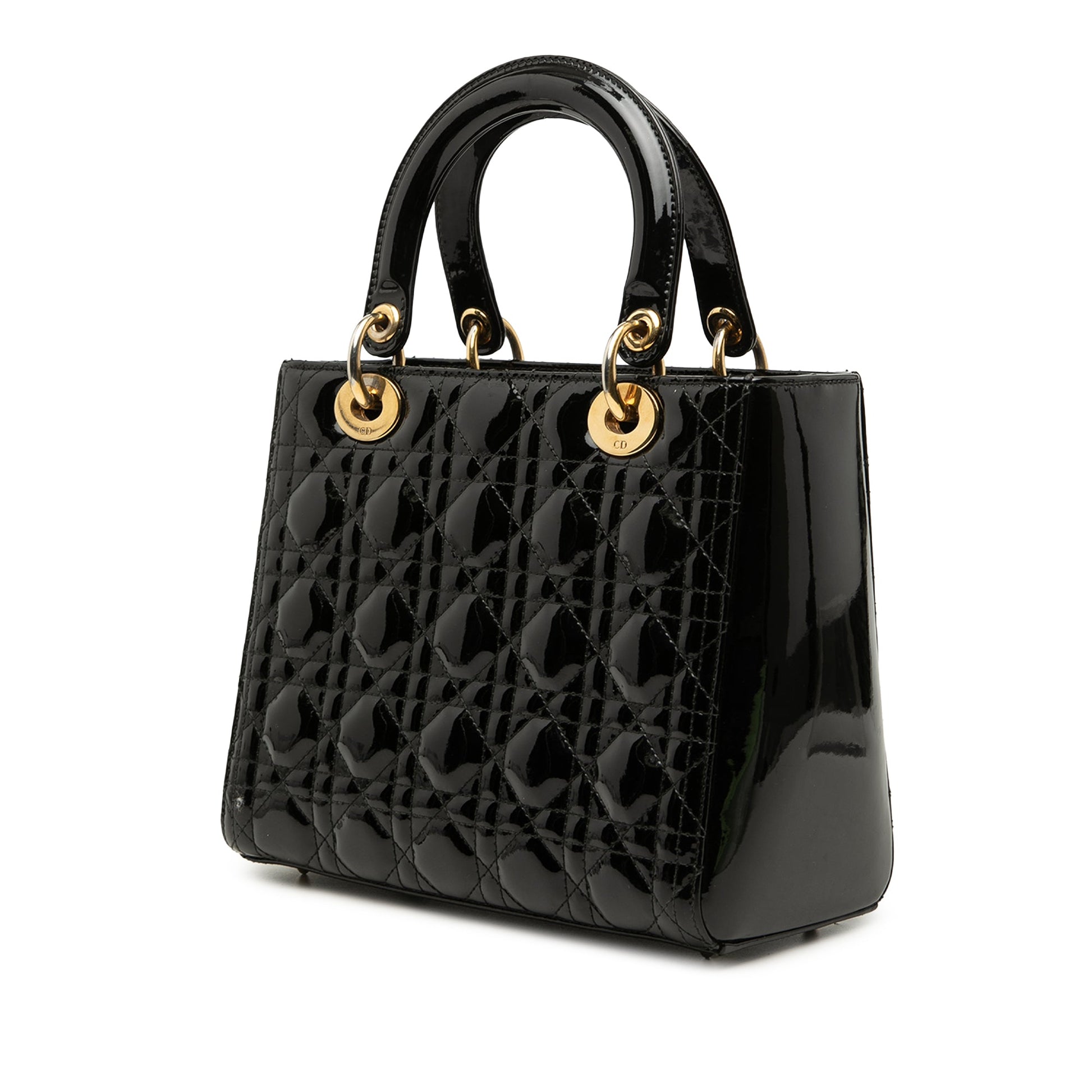 Dior Medium Patent Cannage Lady Dior