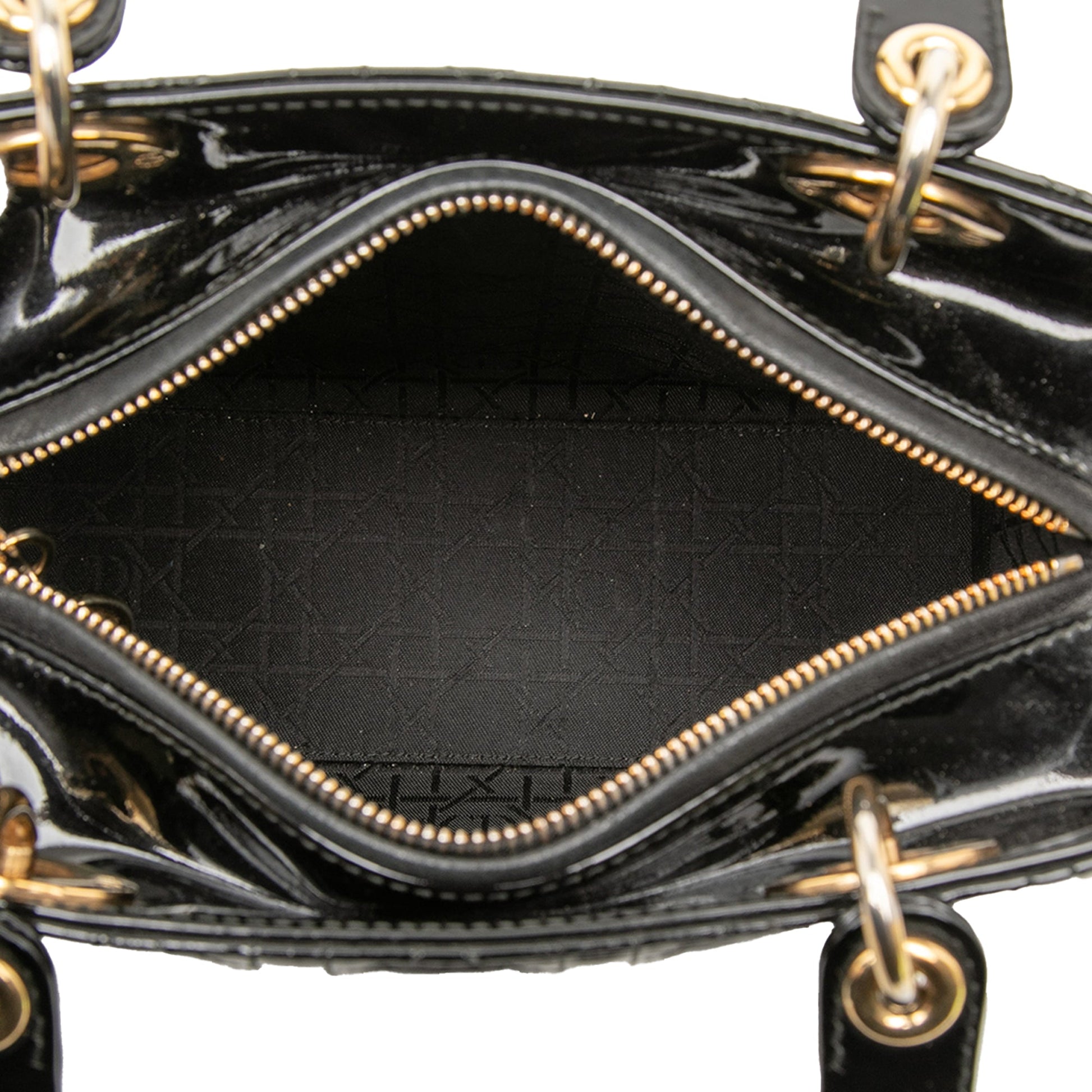 Dior Medium Patent Cannage Lady Dior
