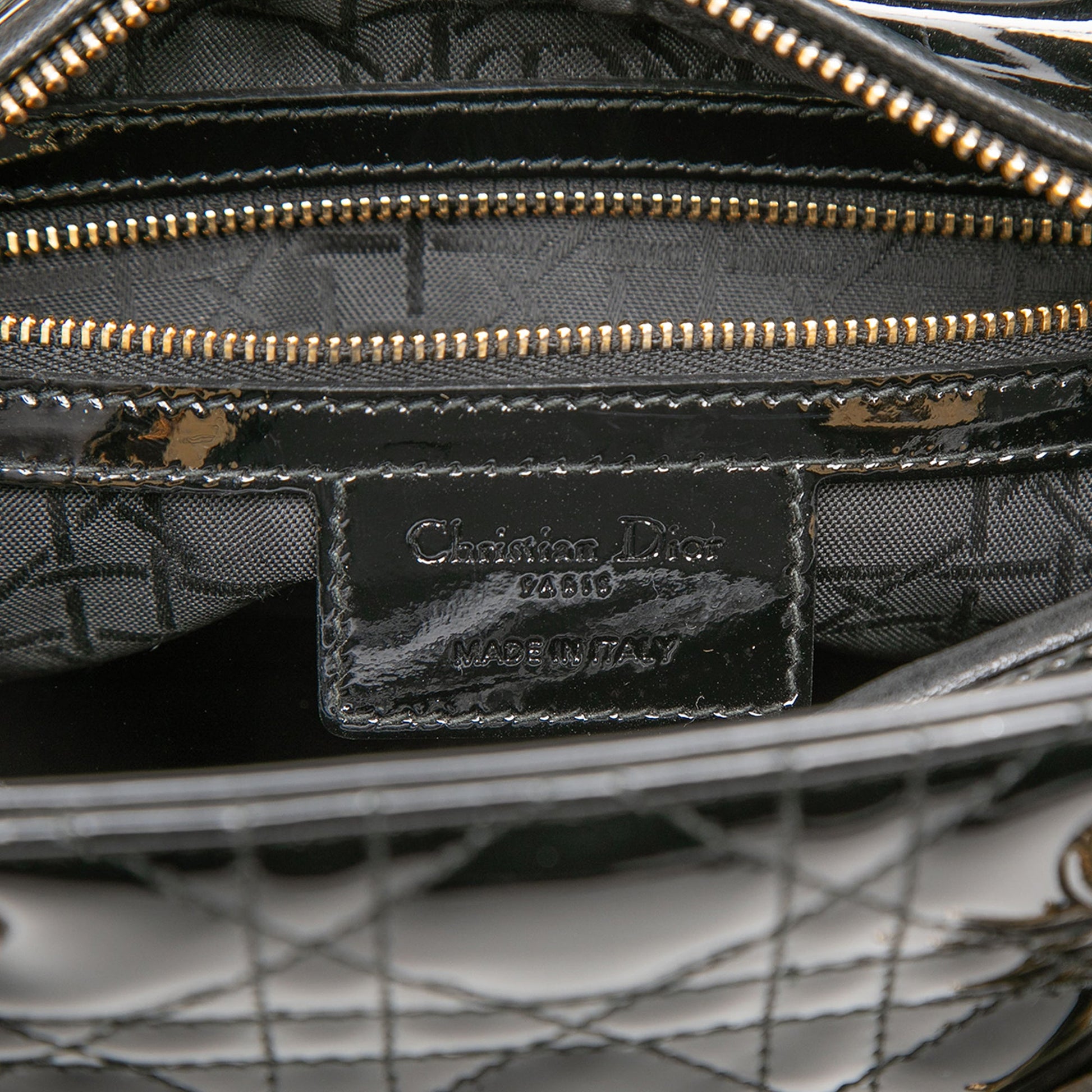 Dior Medium Patent Cannage Lady Dior