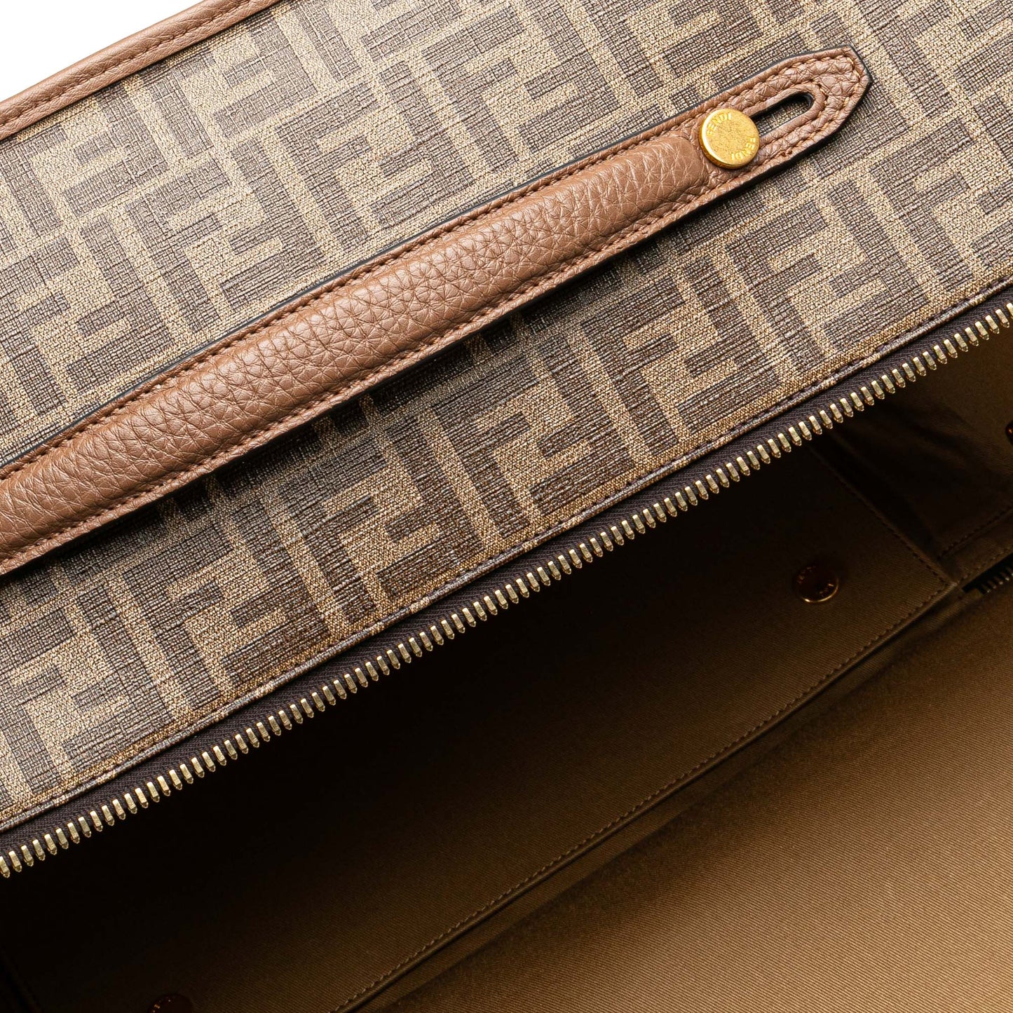 Fendi Zucca Coated Canvas Karligraphy Travel Bag