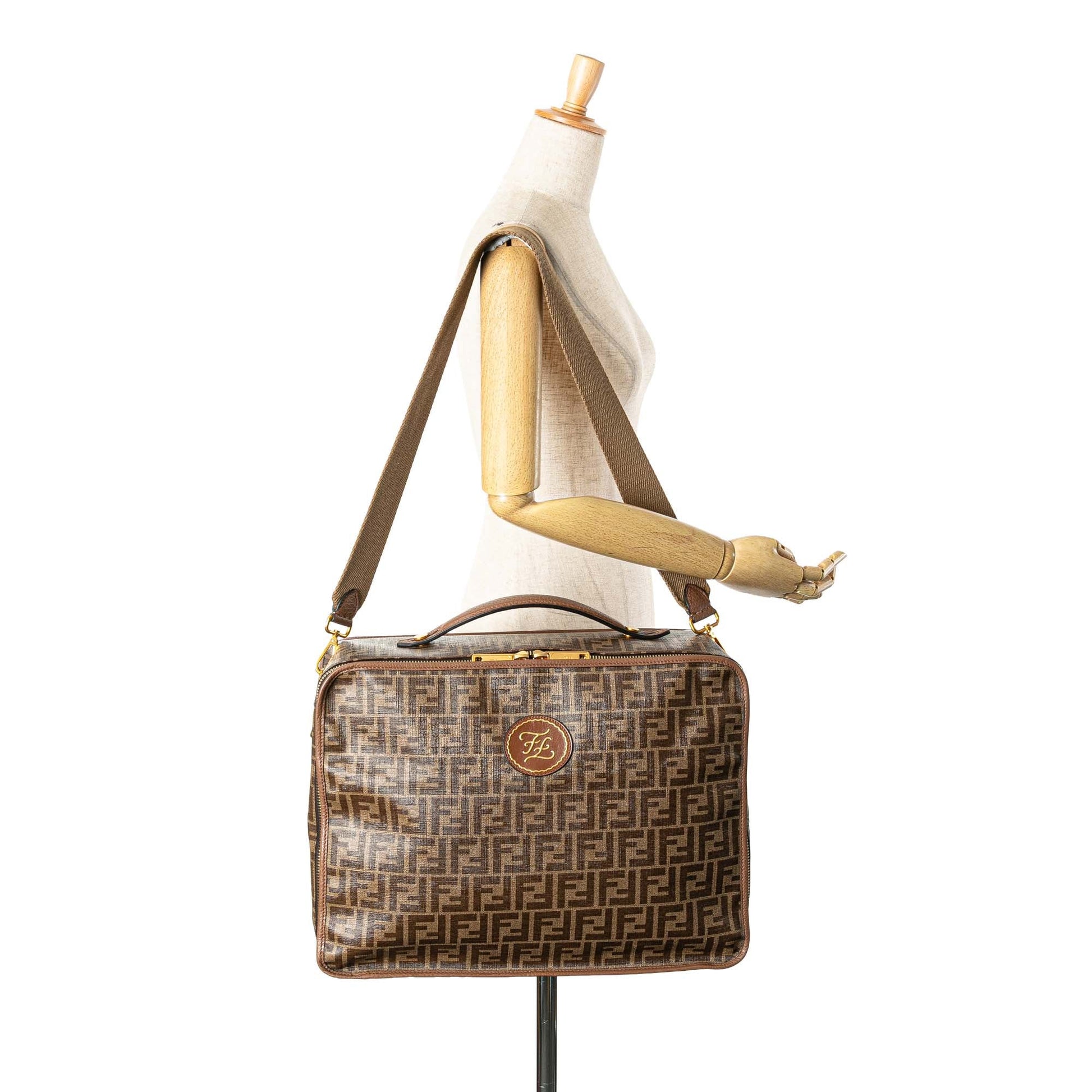 Fendi Zucca Coated Canvas Karligraphy Travel Bag