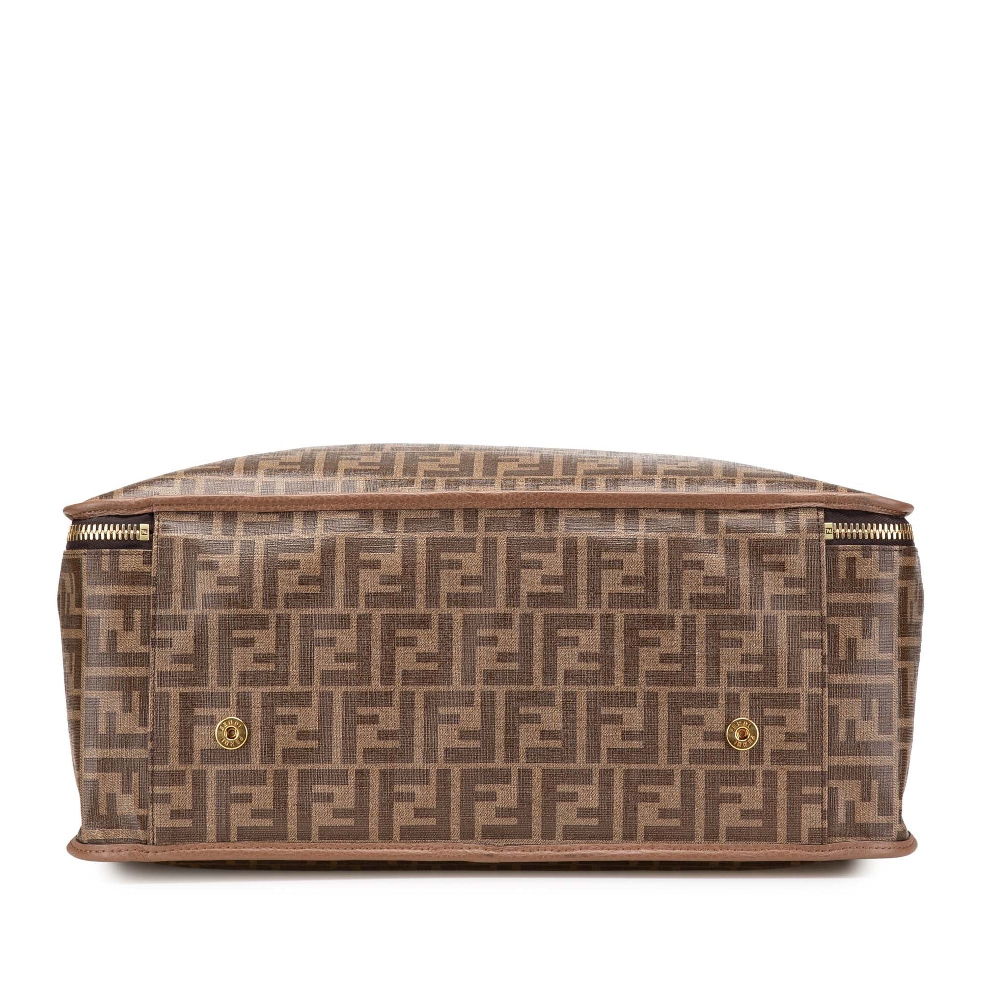 Fendi Zucca Coated Canvas Karligraphy Travel Bag