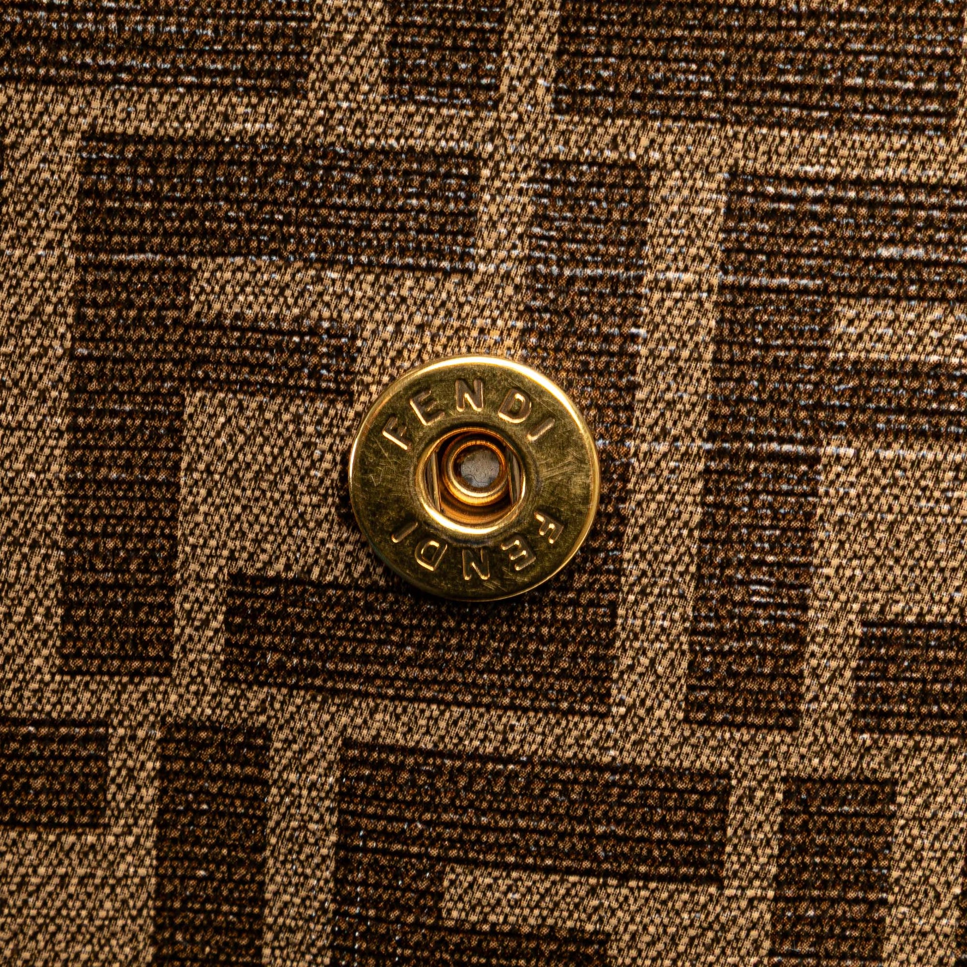 Fendi Zucca Coated Canvas Karligraphy Travel Bag