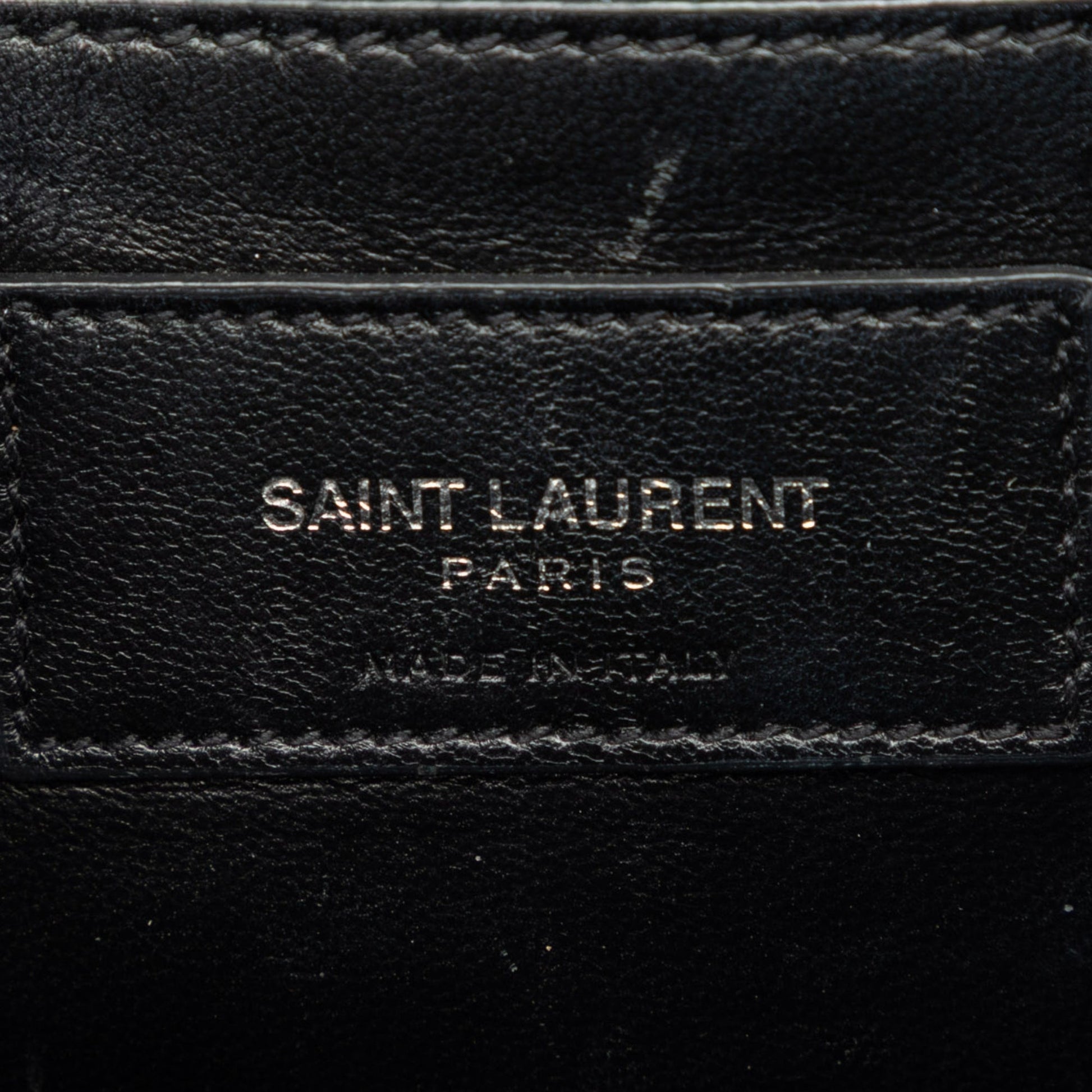 Saint Laurent Medium Croc Embossed Leather Monogram Kate Tassel Crossbody