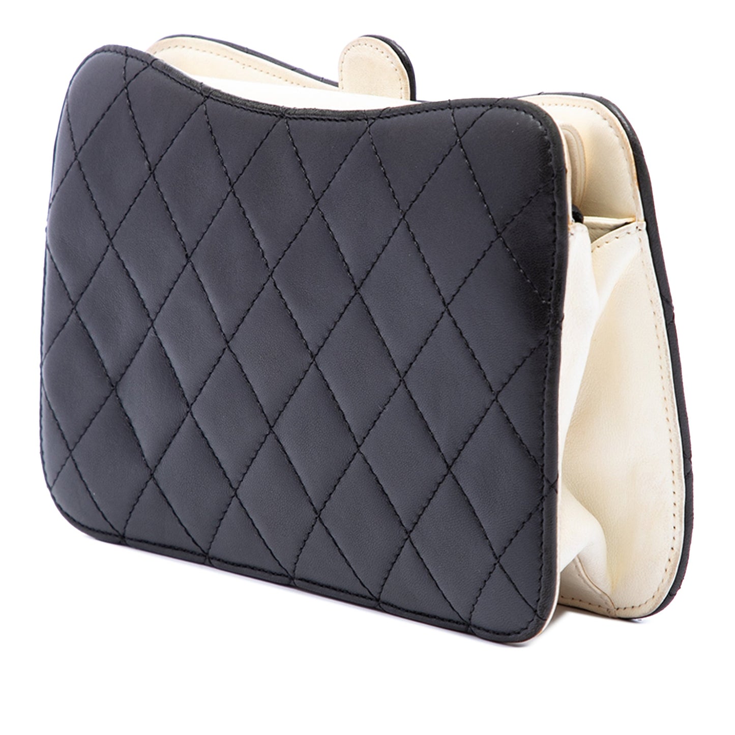 Chanel CC Quilted Lambskin Clutch with Chain