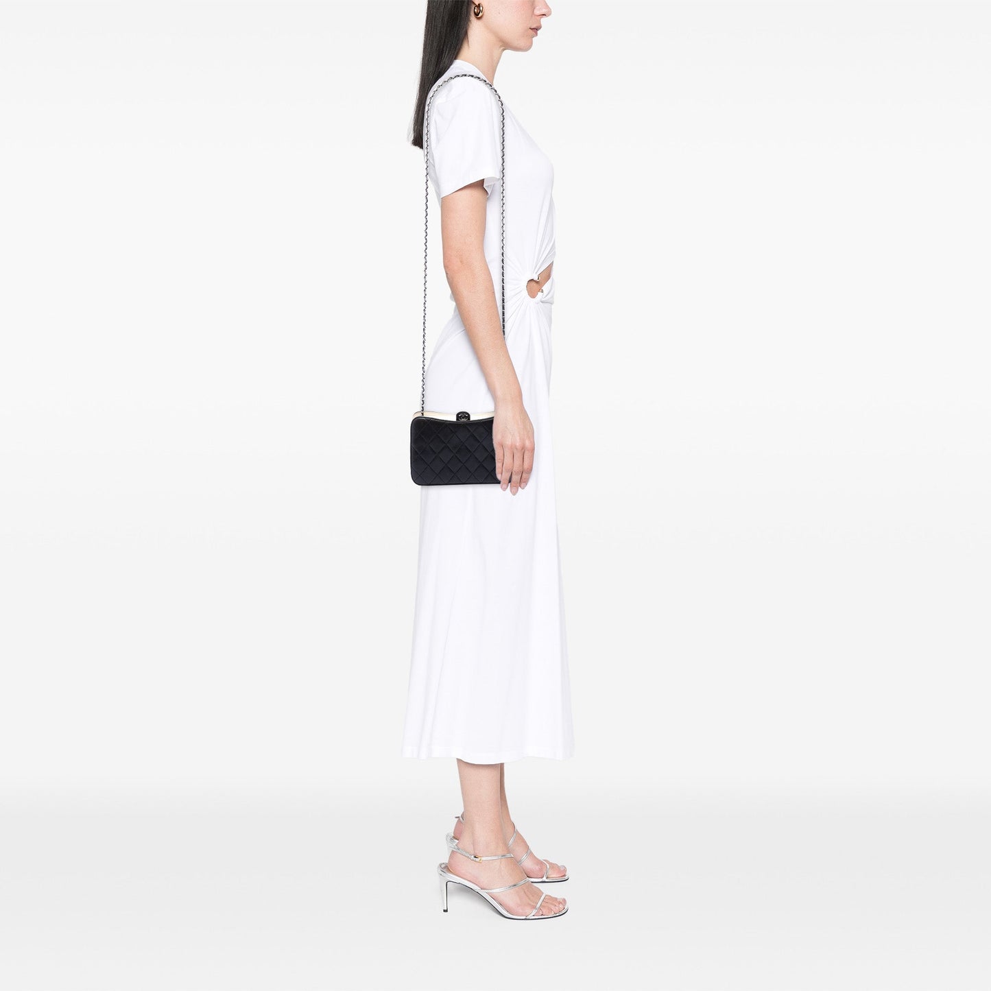 Chanel CC Quilted Lambskin Clutch with Chain