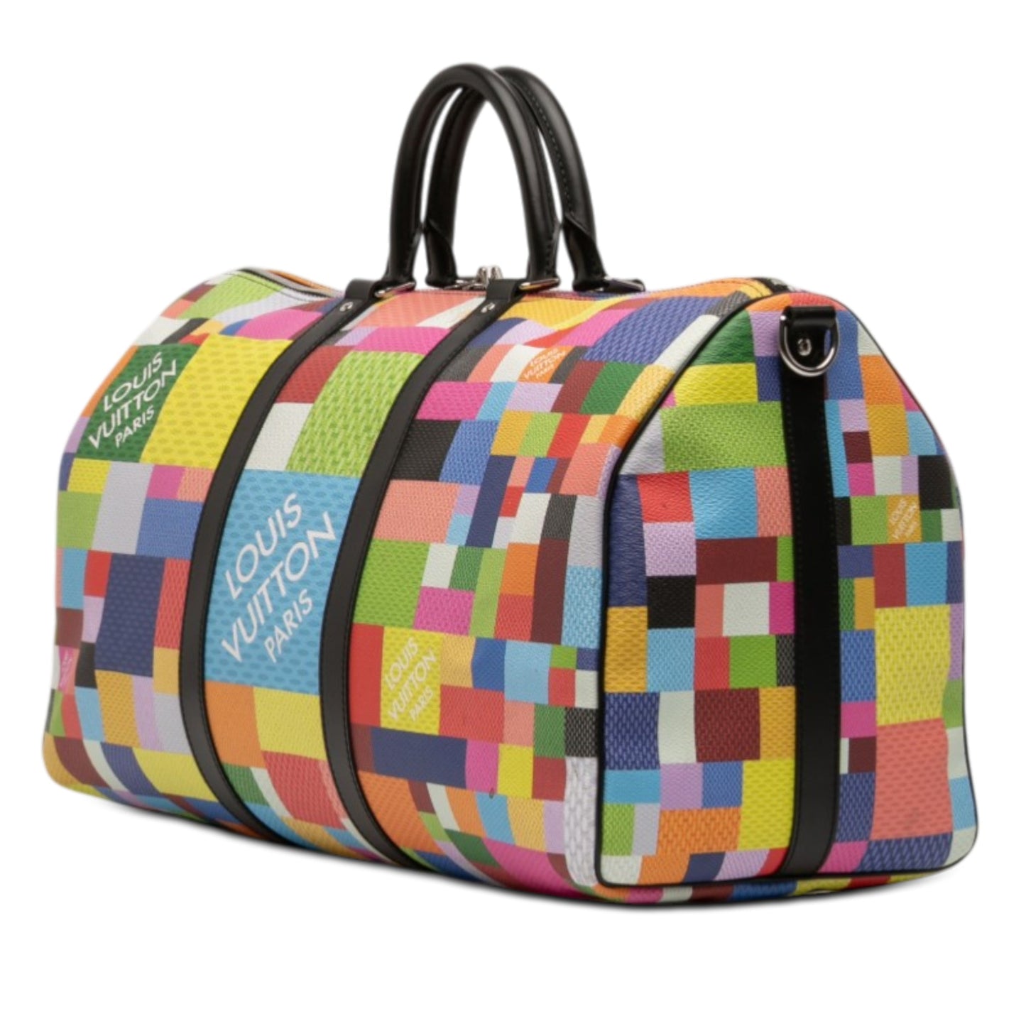 Multicolor Damier Graphite 3D Keepall Bandouliere 50