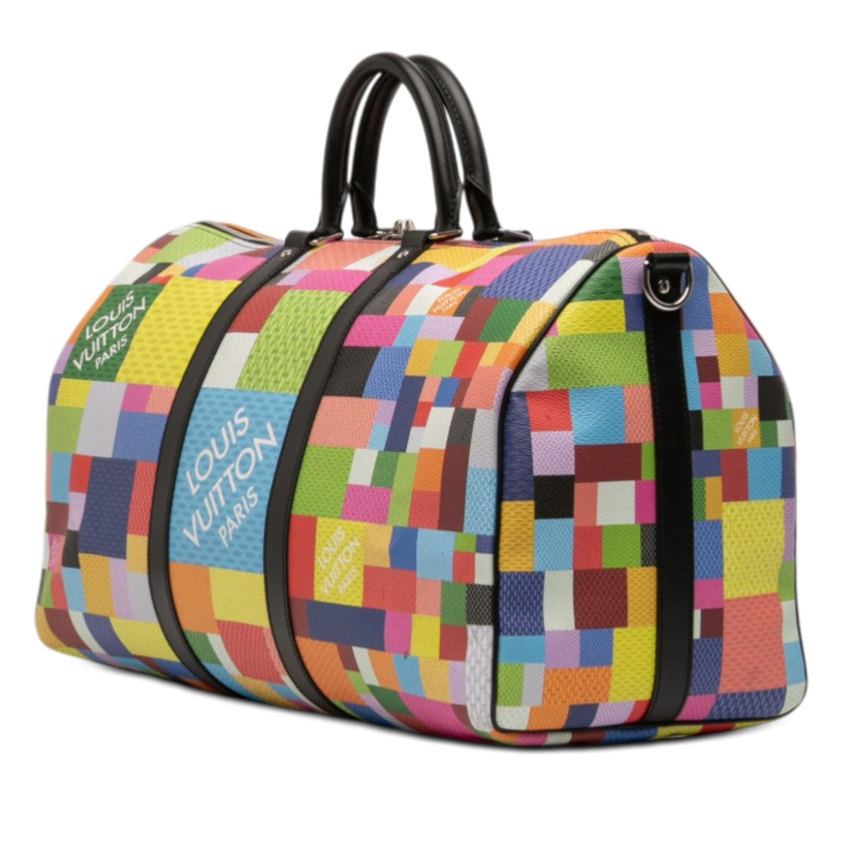 Multicolor Damier Graphite 3D Keepall Bandouliere 50