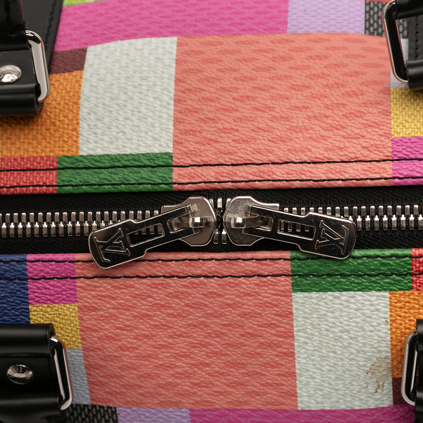 Multicolor Damier Graphite 3D Keepall Bandouliere 50