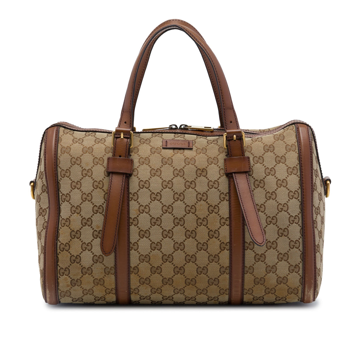 Gucci Medium GG Canvas Lady Web Boston Bag