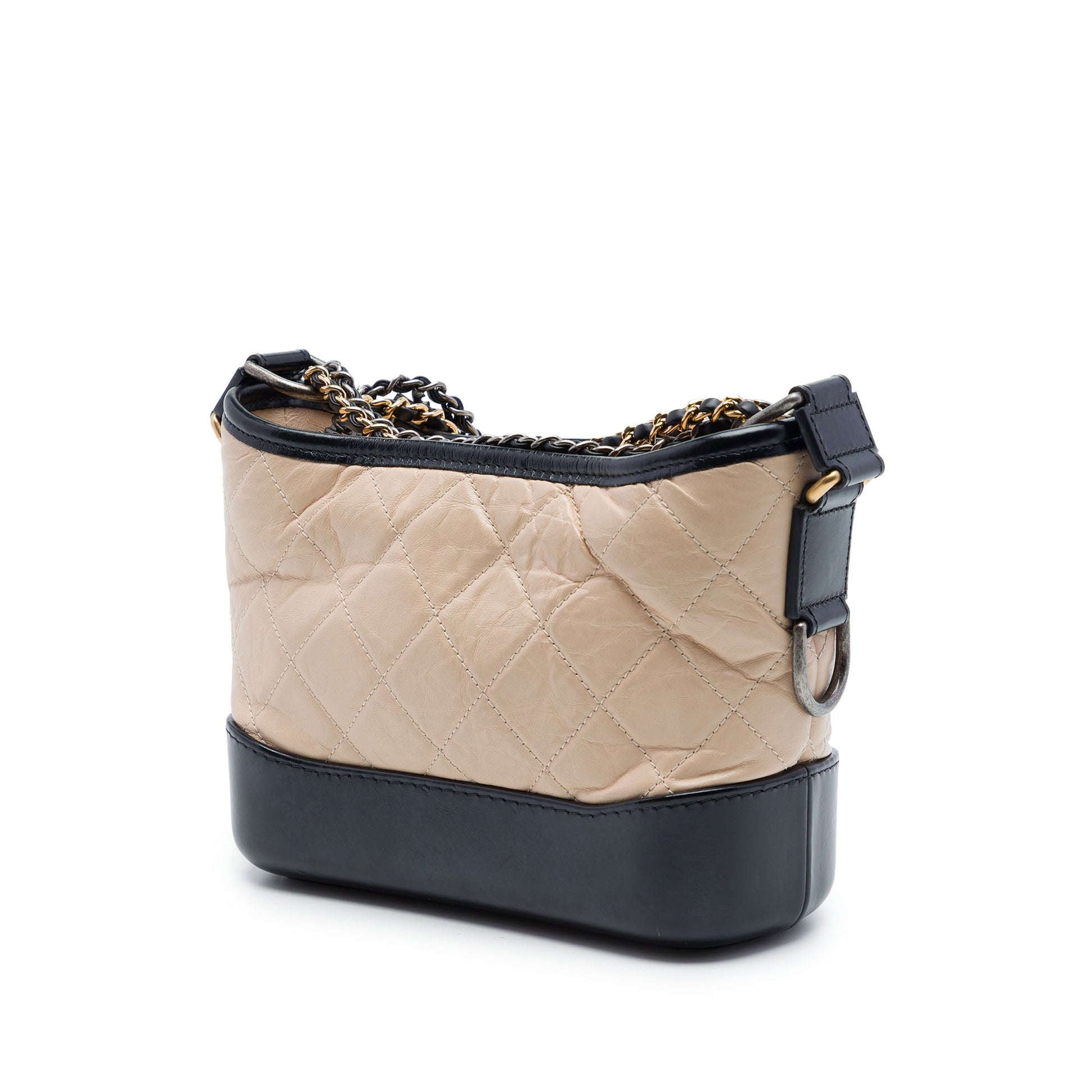 Chanel Small Quilted Aged Calfskin Gabrielle Hobo