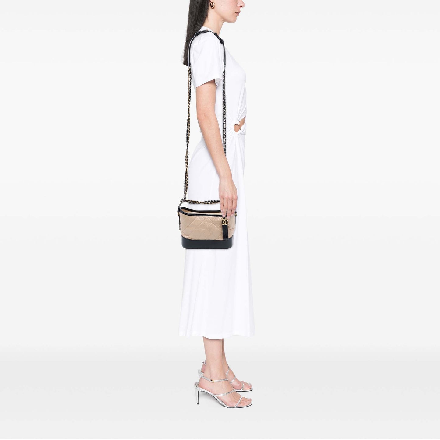 Chanel Small Quilted Aged Calfskin Gabrielle Hobo