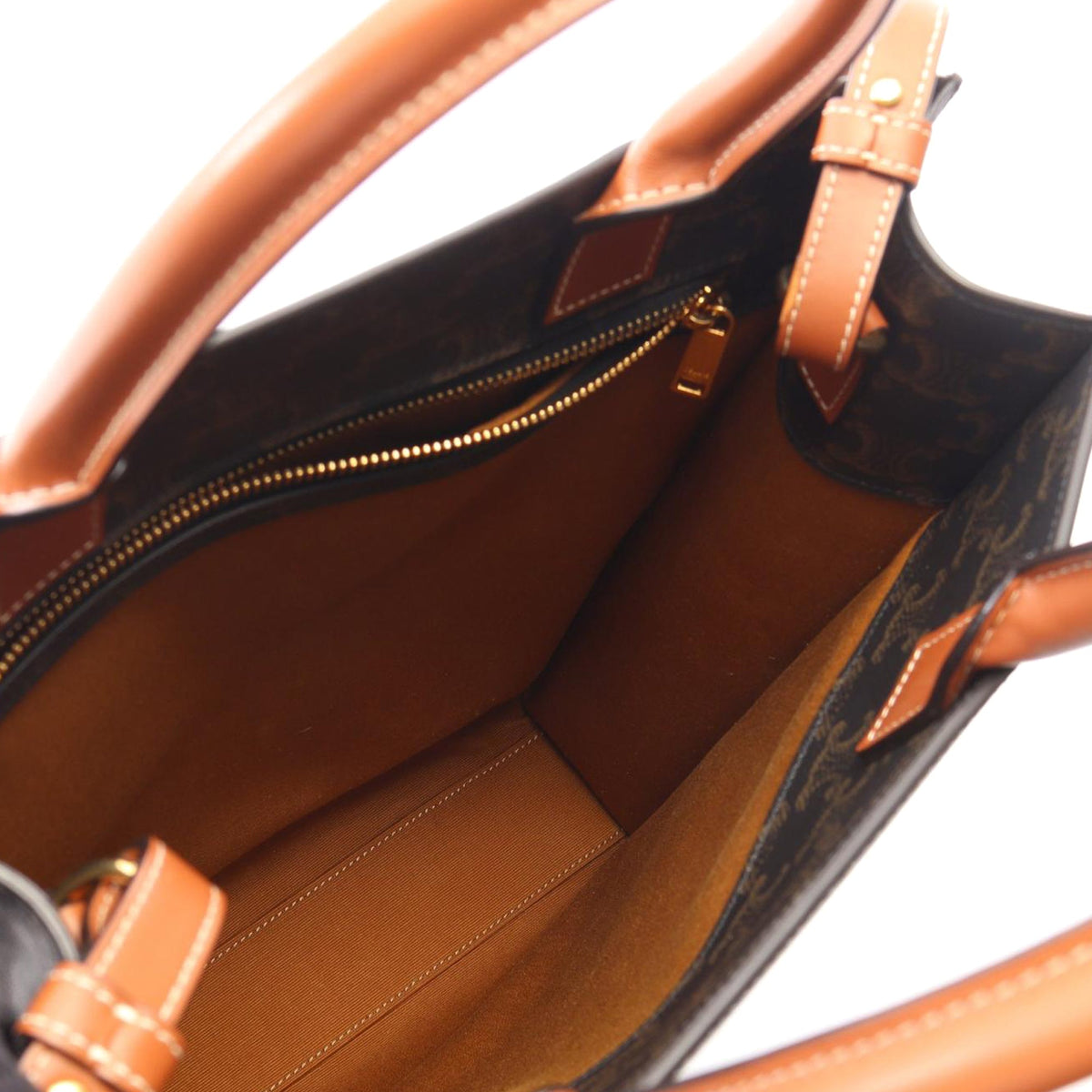 Celine Small Triomphe Coated Canvas Vertical Cabas Tote