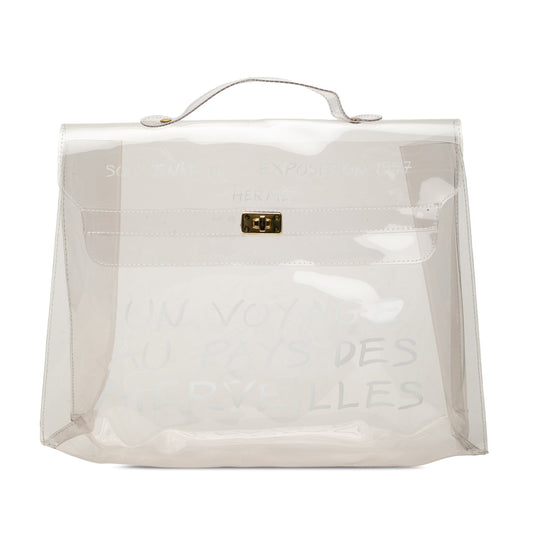 Vinyl Souvenir De L Exposition Kelly Handbag