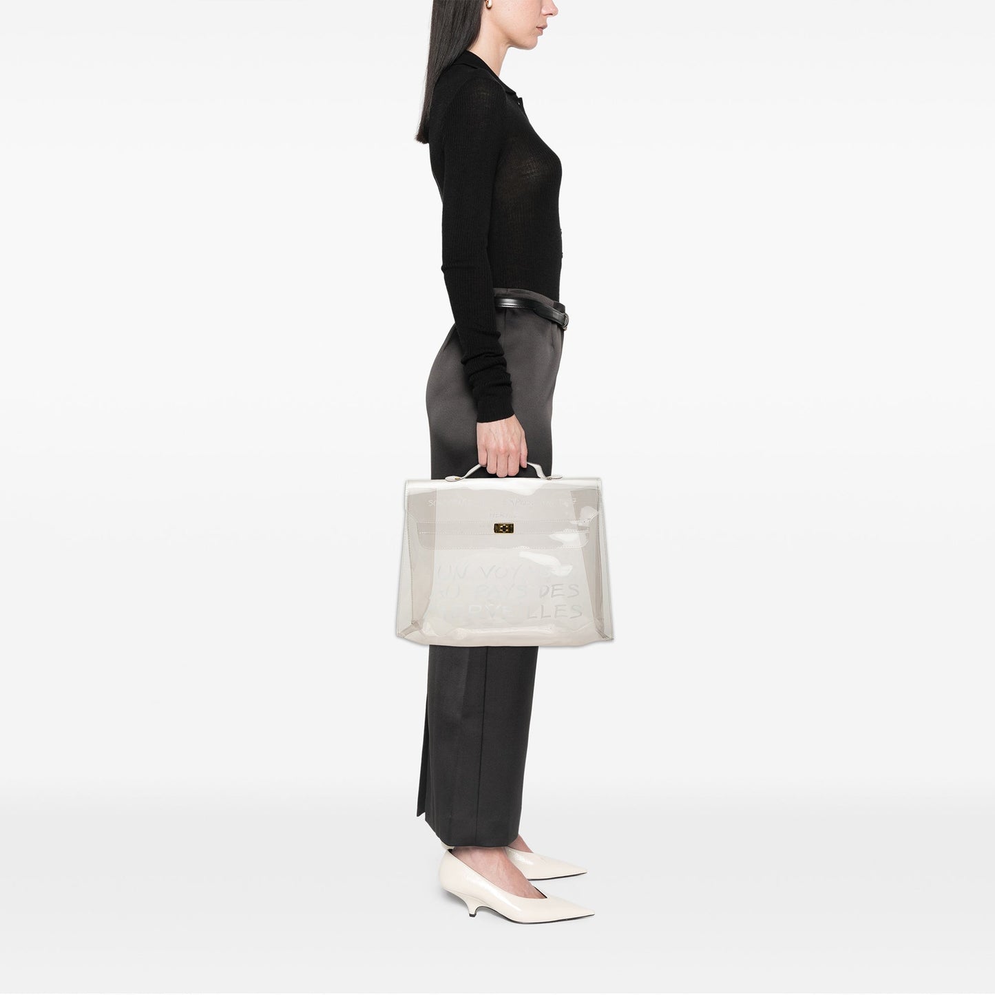 Vinyl Souvenir De L Exposition Kelly Handbag