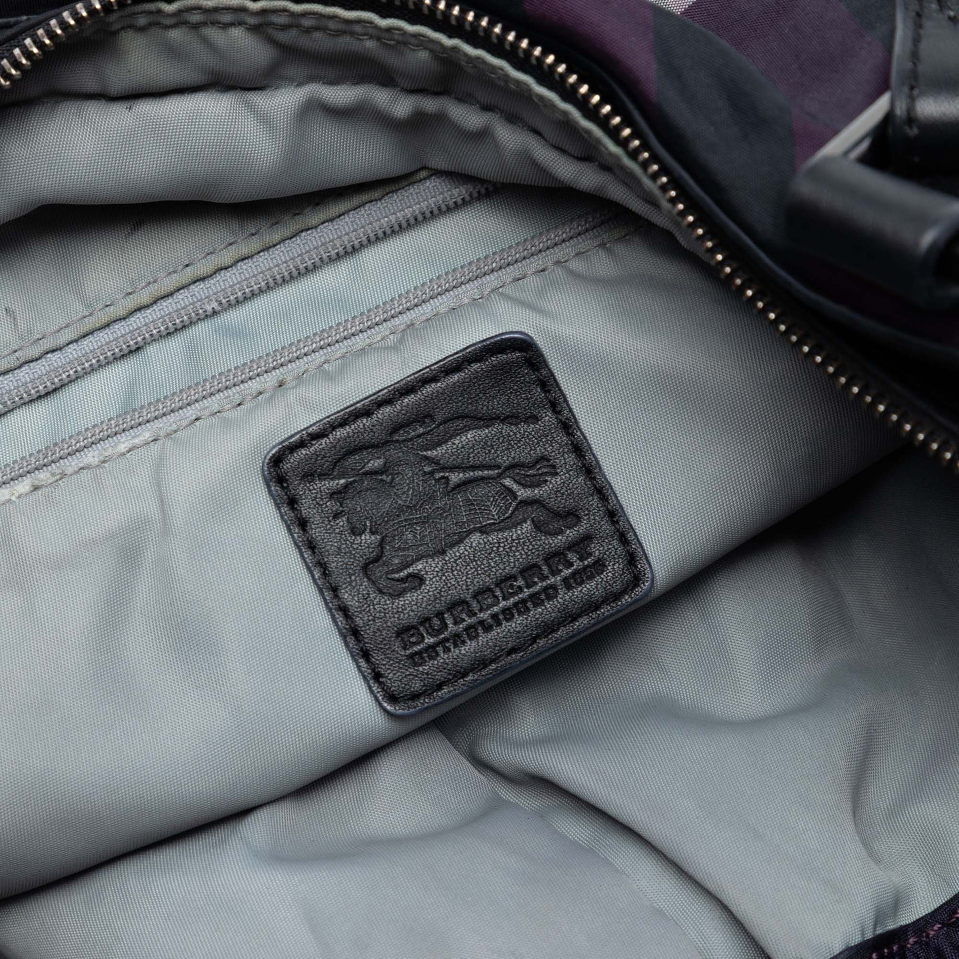 Burberry Supernova Check Nylon Buckleigh Tote