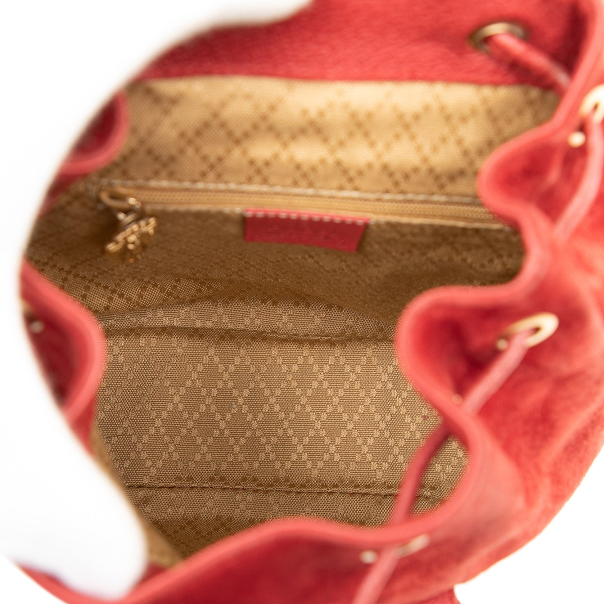 Gucci Suede Bamboo Backpack