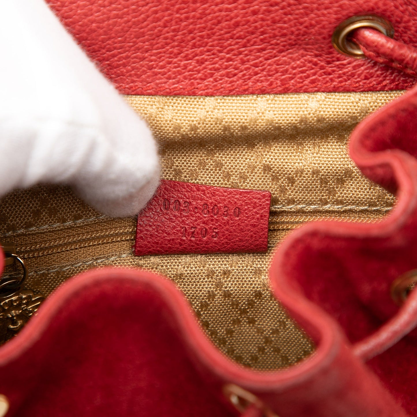 Gucci Suede Bamboo Backpack