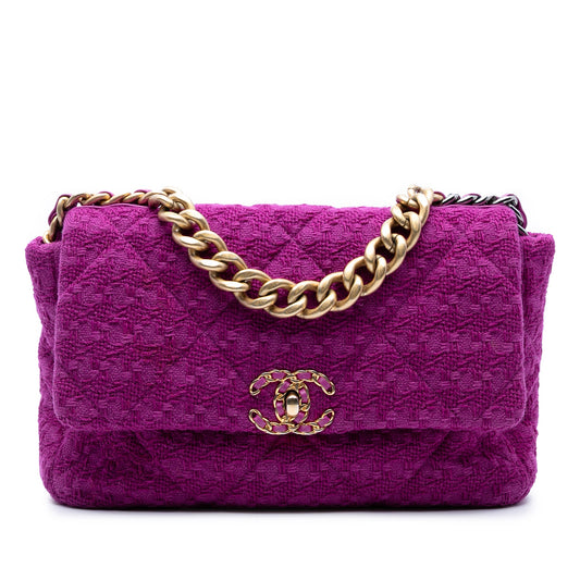 Chanel Large Tweed 19 Flap