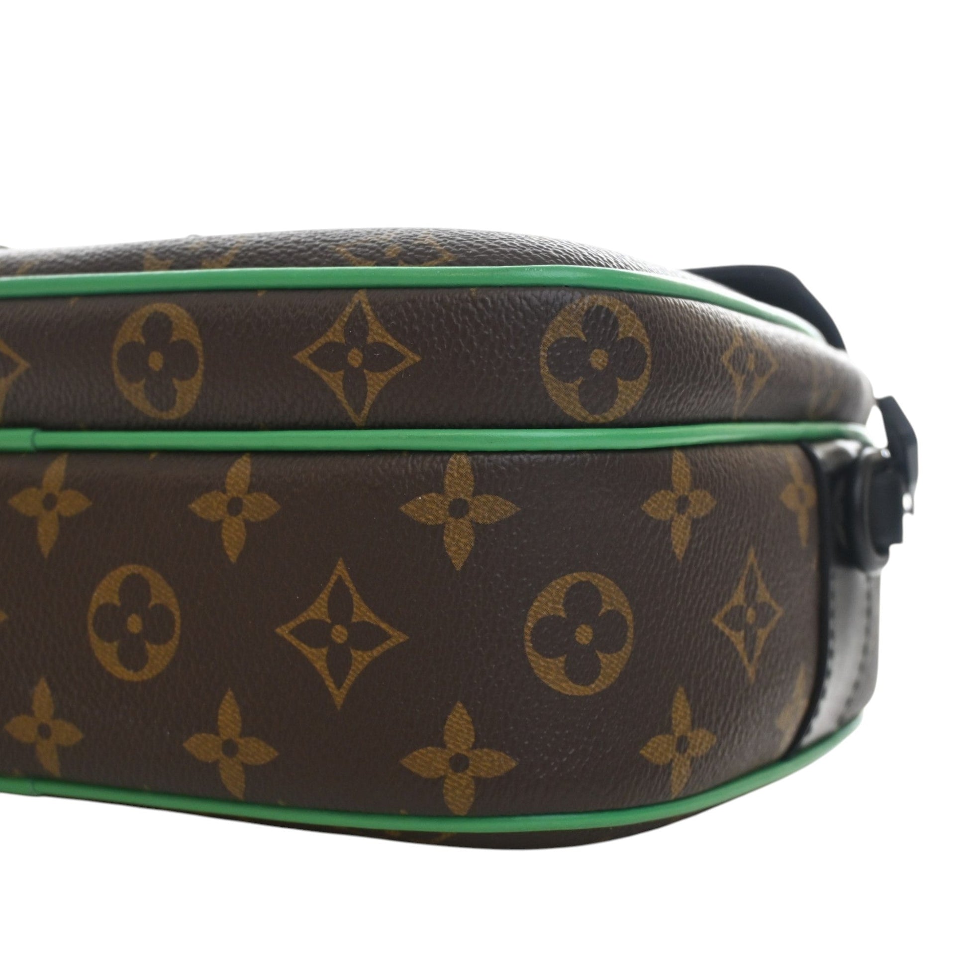 Louis Vuitton Monogram Macassar S Lock Messenger Bag