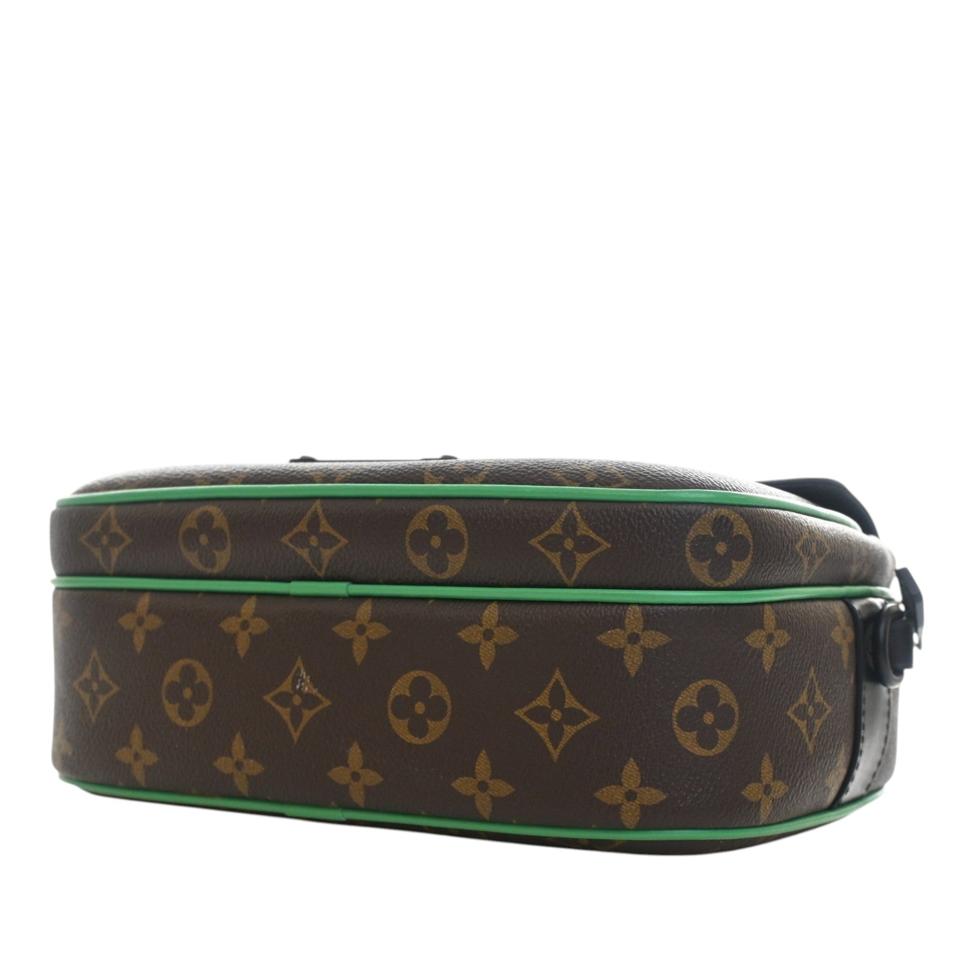Louis Vuitton Monogram Macassar S Lock Messenger Bag