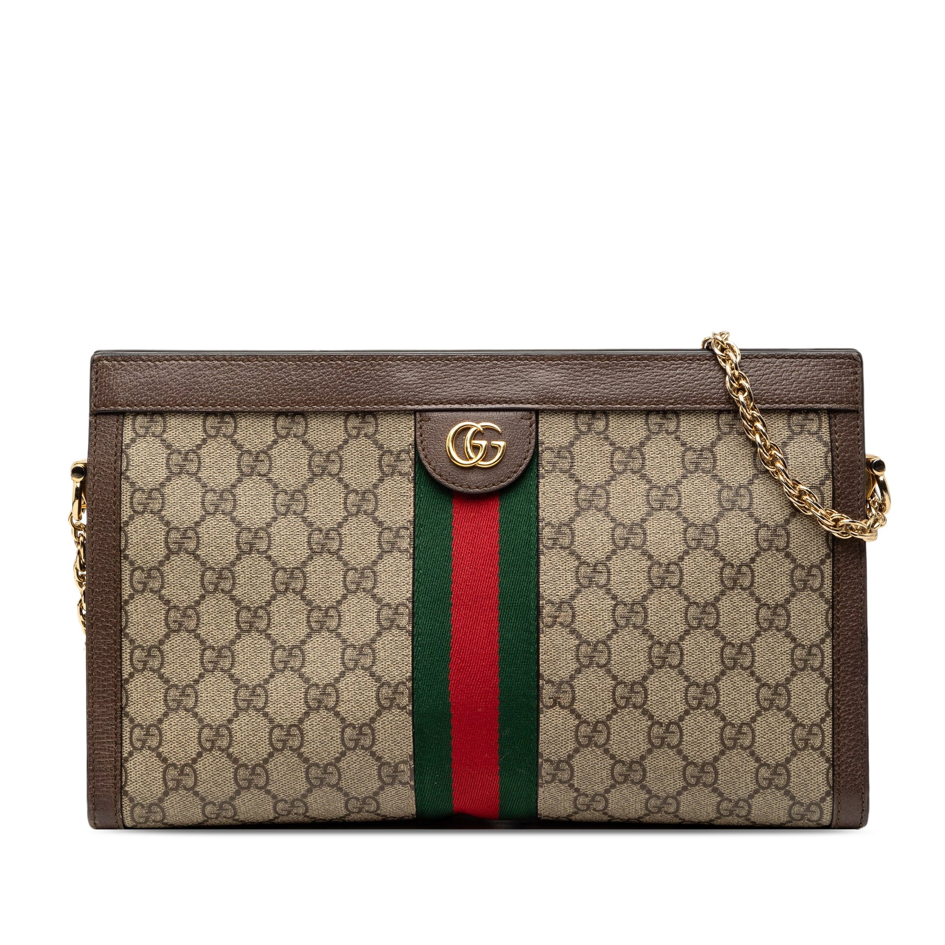 Gucci Medium GG Supreme Web Ophidia Chain Shoulder Bag