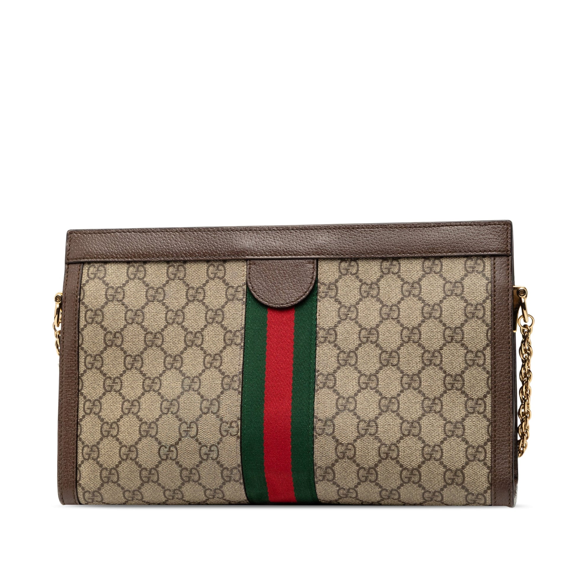 Gucci Medium GG Supreme Web Ophidia Chain Shoulder Bag