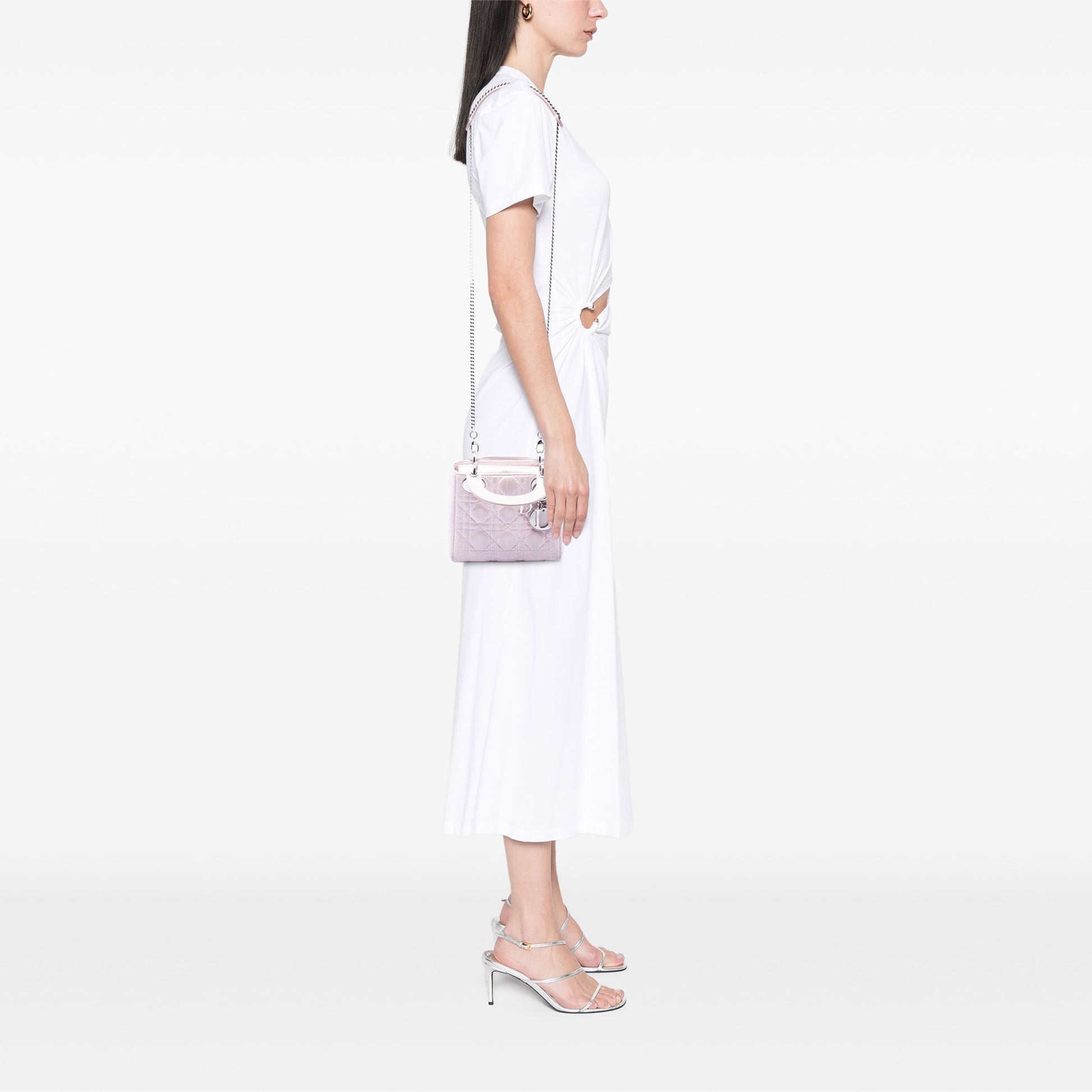 Dior Mini Iridescent Lambskin Cannage Lady Dior