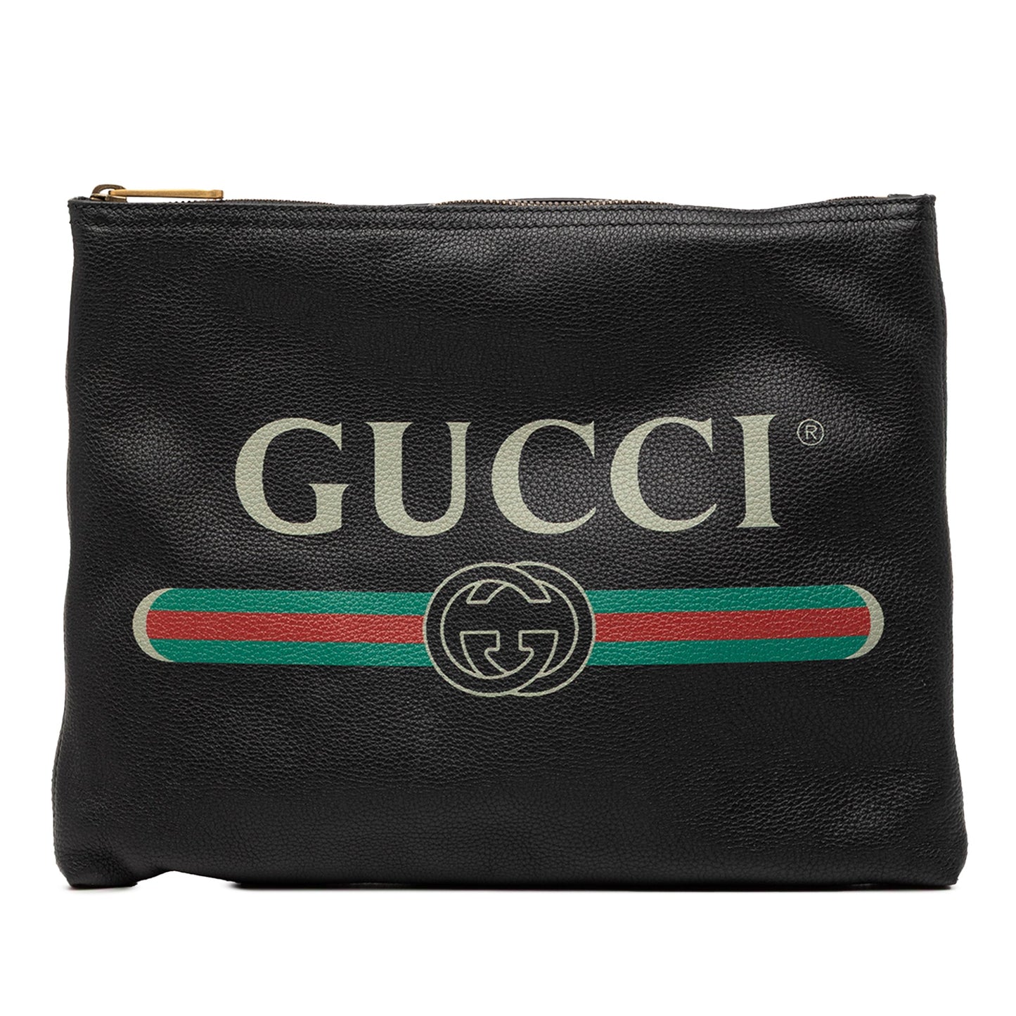 Gucci Medium Leather Logo Portfolio Clutch