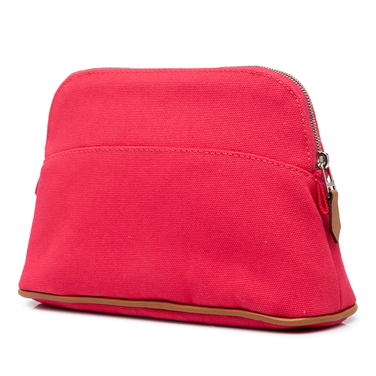 Hermès Toile Bolide Trousse De Voyage Pouch PM — Pink