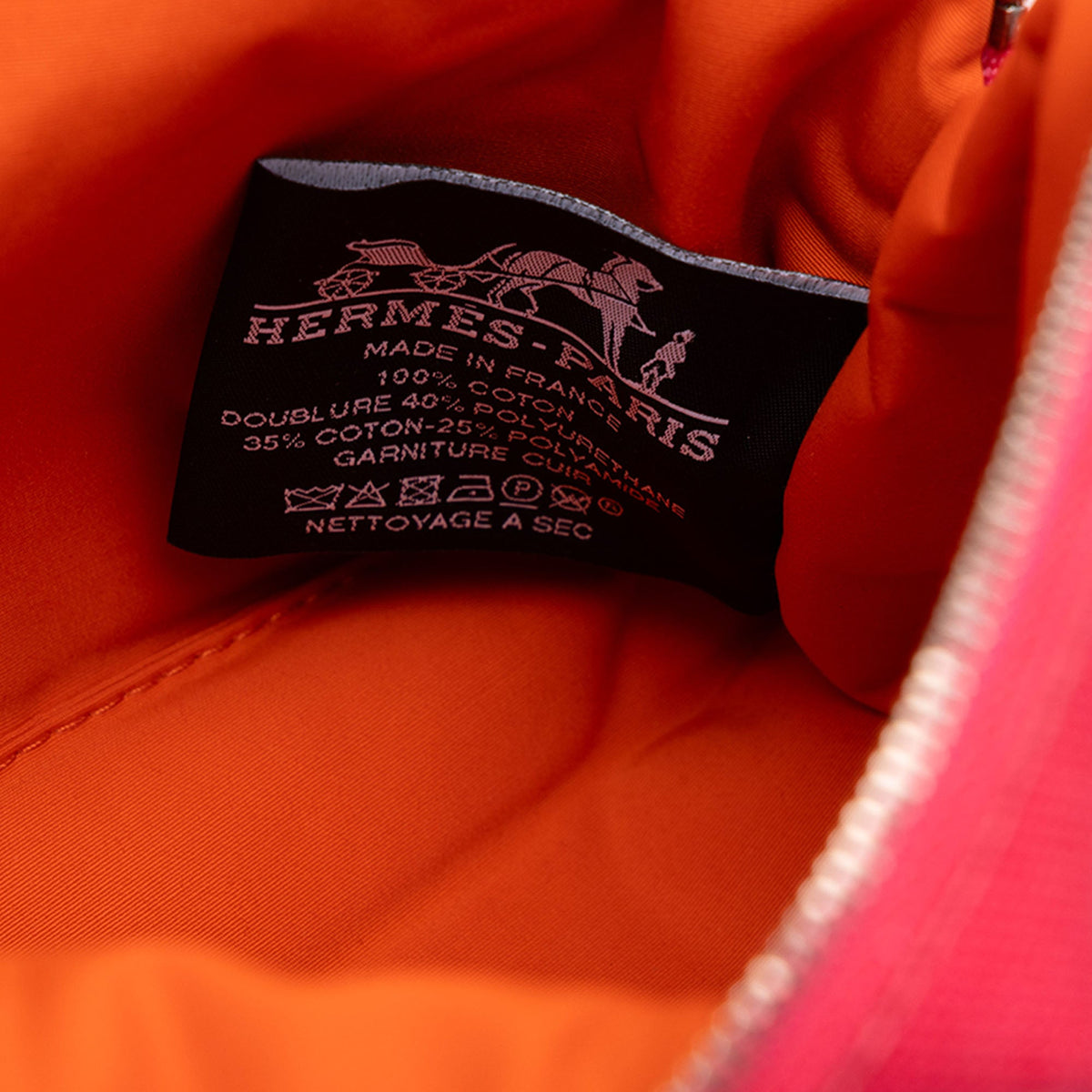 Hermès Toile Bolide Trousse De Voyage Pouch PM — Pink
