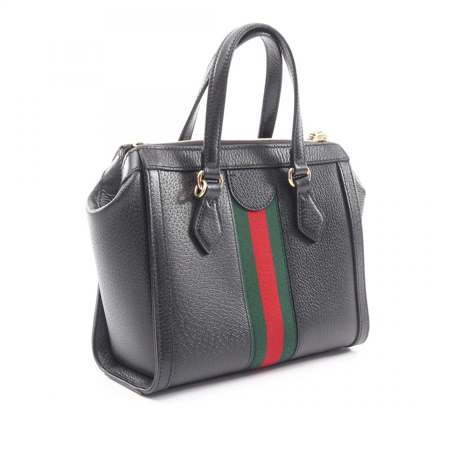 Gucci Small Leather Web Ophidia Satchel