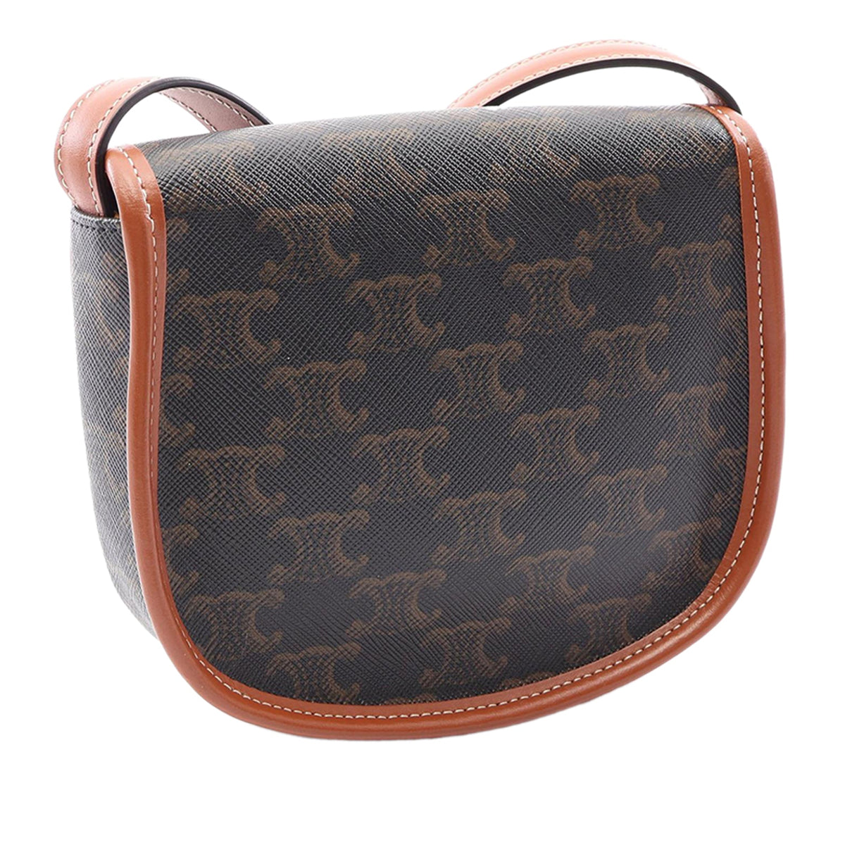 Celine Mini Triomphe Coated Canvas Besace Crossbody