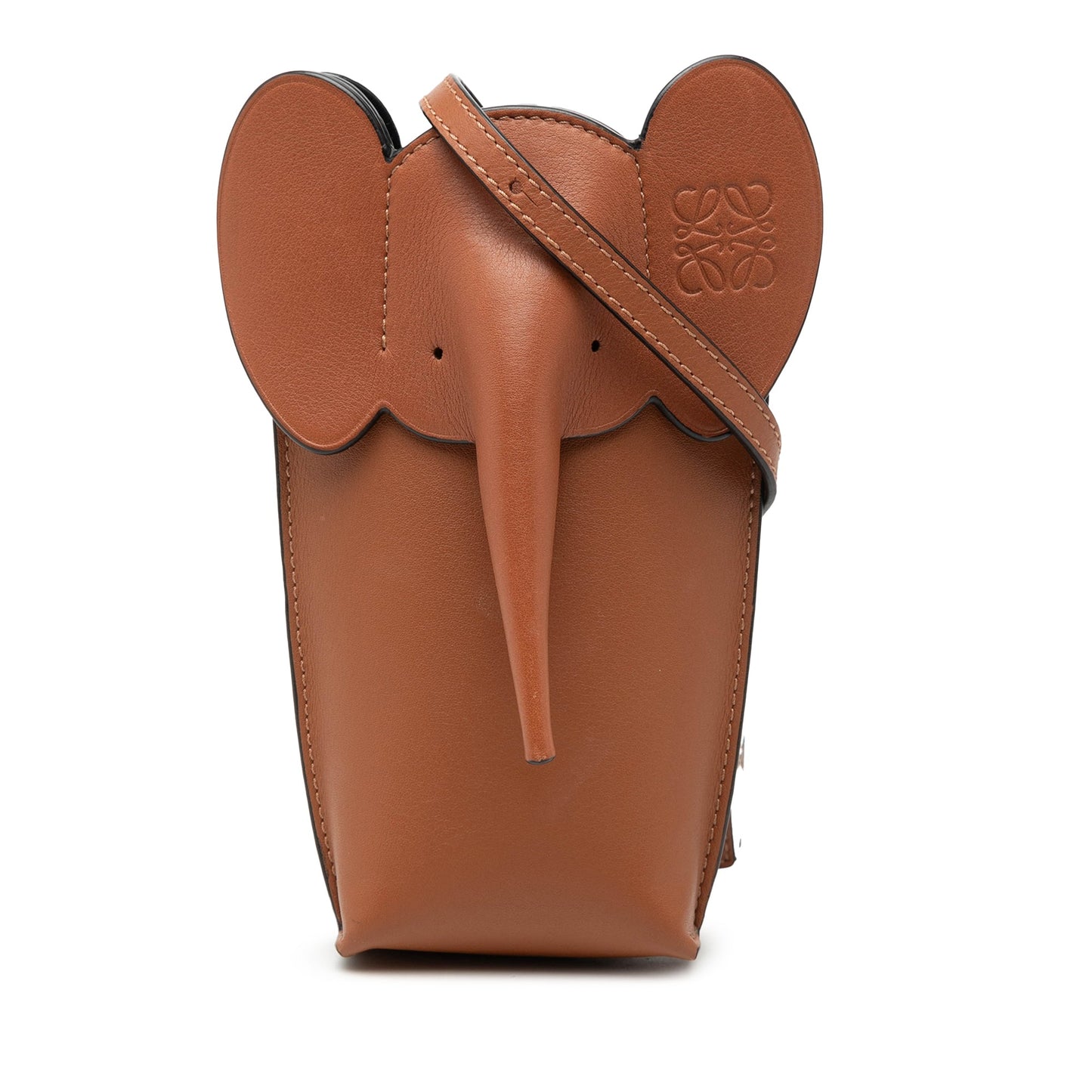 Leather Elephant Pocket Crossbody