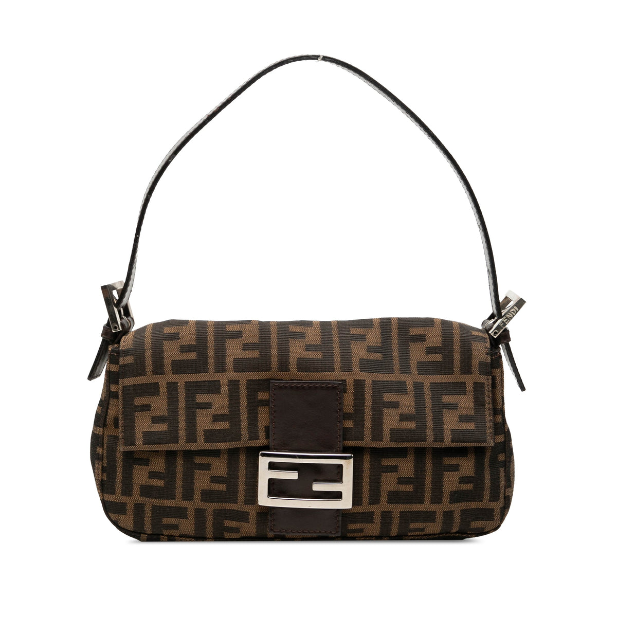 Fendi Zucca Canvas Baguette — Brown