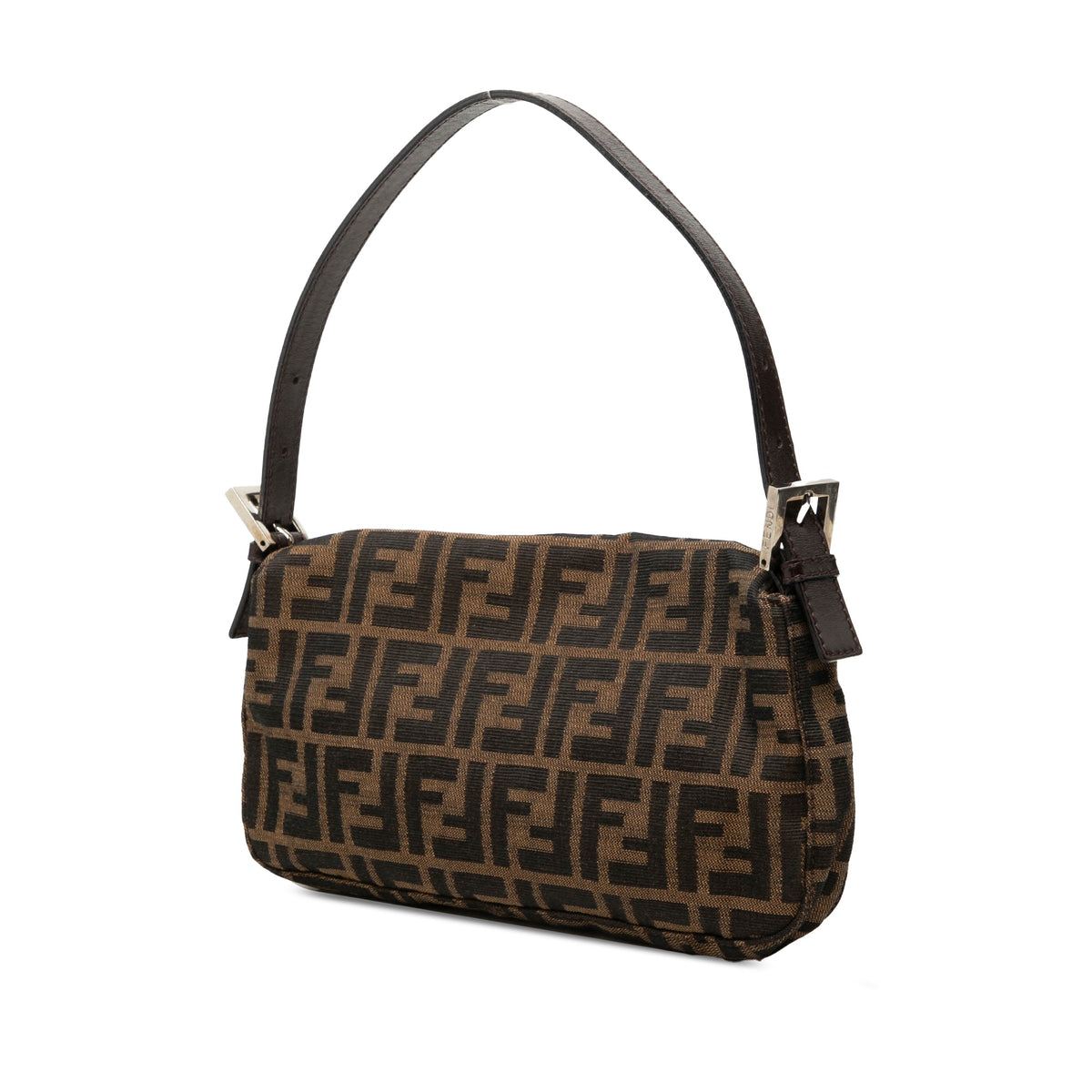 Fendi Zucca Canvas Baguette — Brown