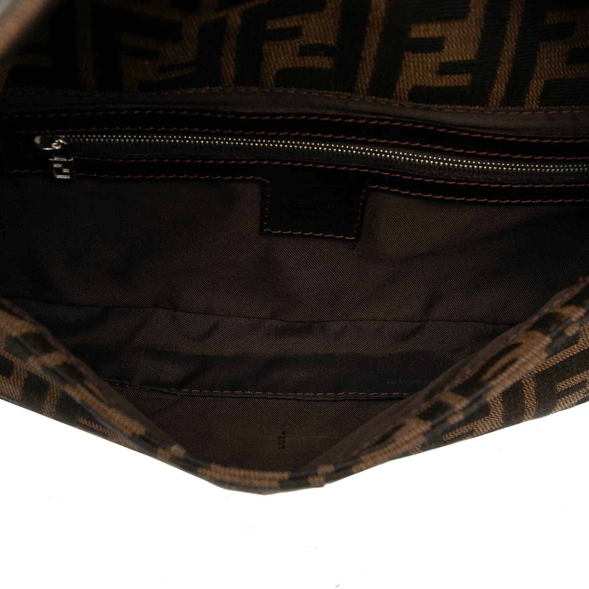 Fendi Zucca Canvas Baguette — Brown