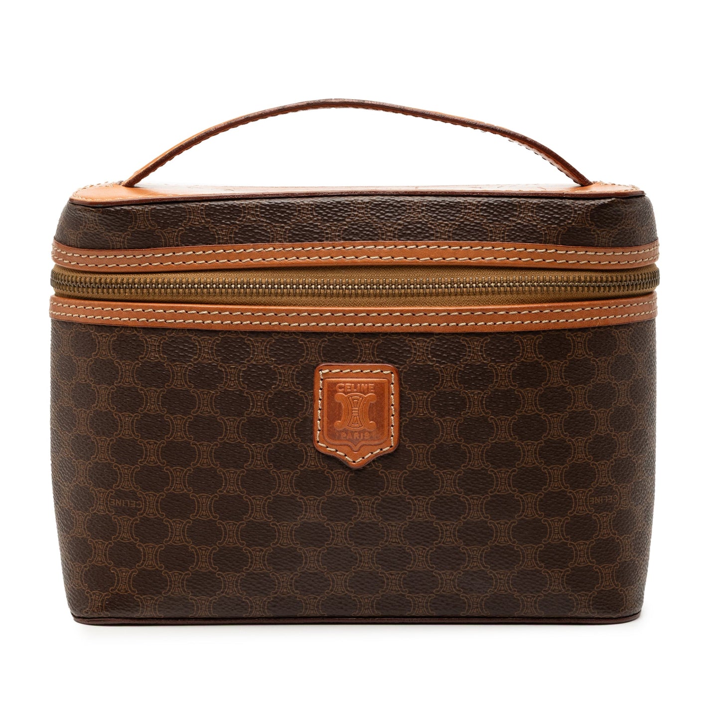 Celine Macadam Coated Canvas Vanity Bag