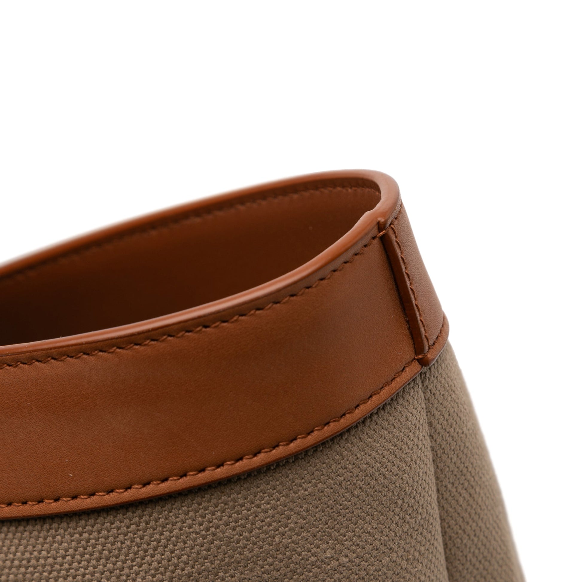 Saint Laurent Leather Trimmed Canvas Y Tote