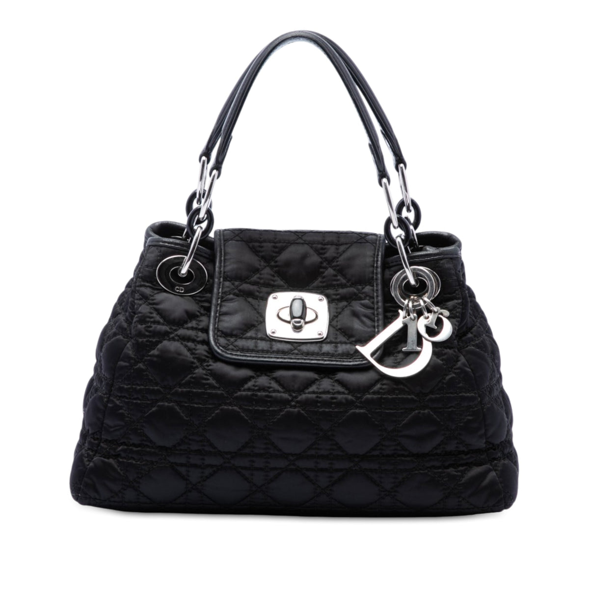Dior Nylon Cannage Charming Lock Handbag
