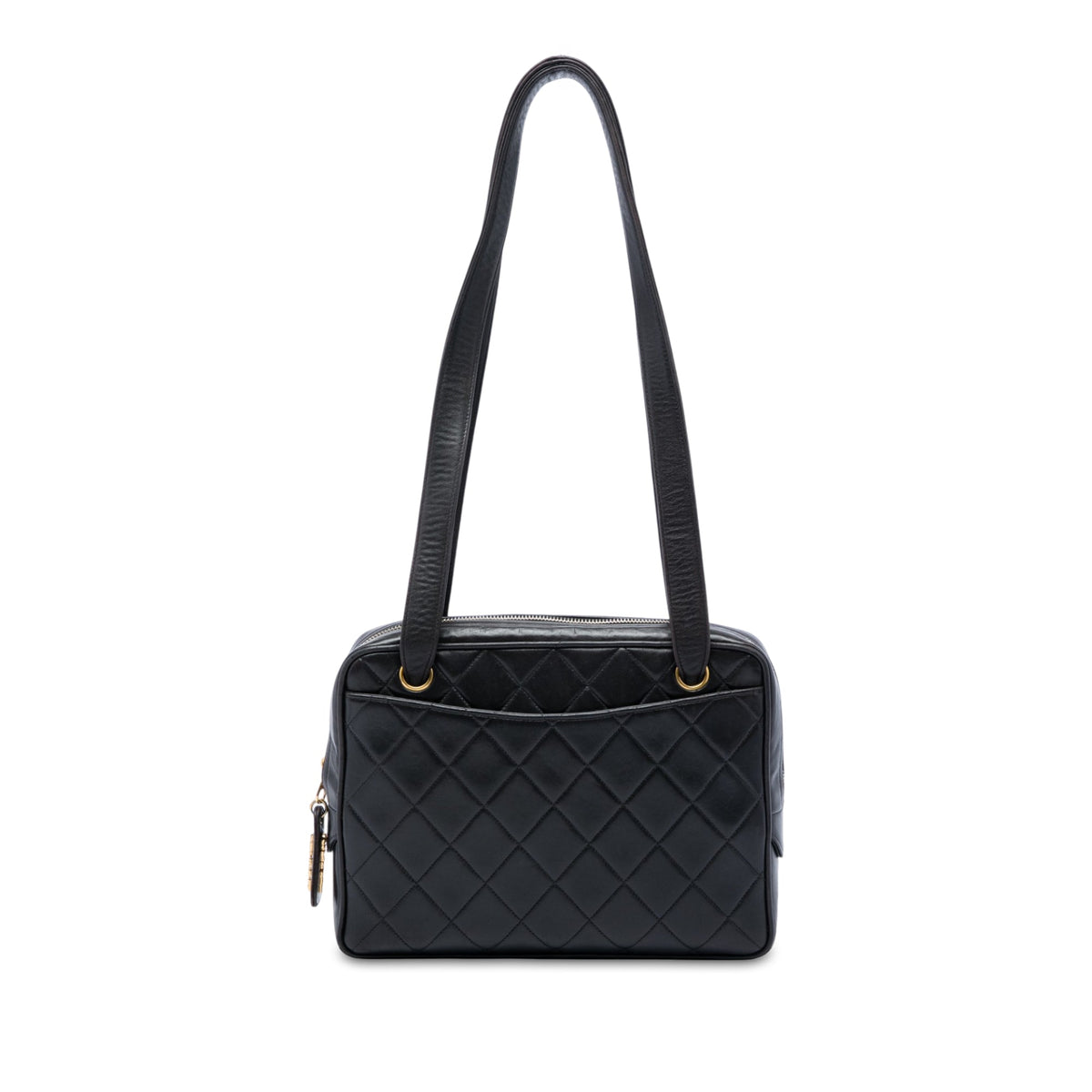 Chanel Quilted Lambskin Shoulder Bag — Black