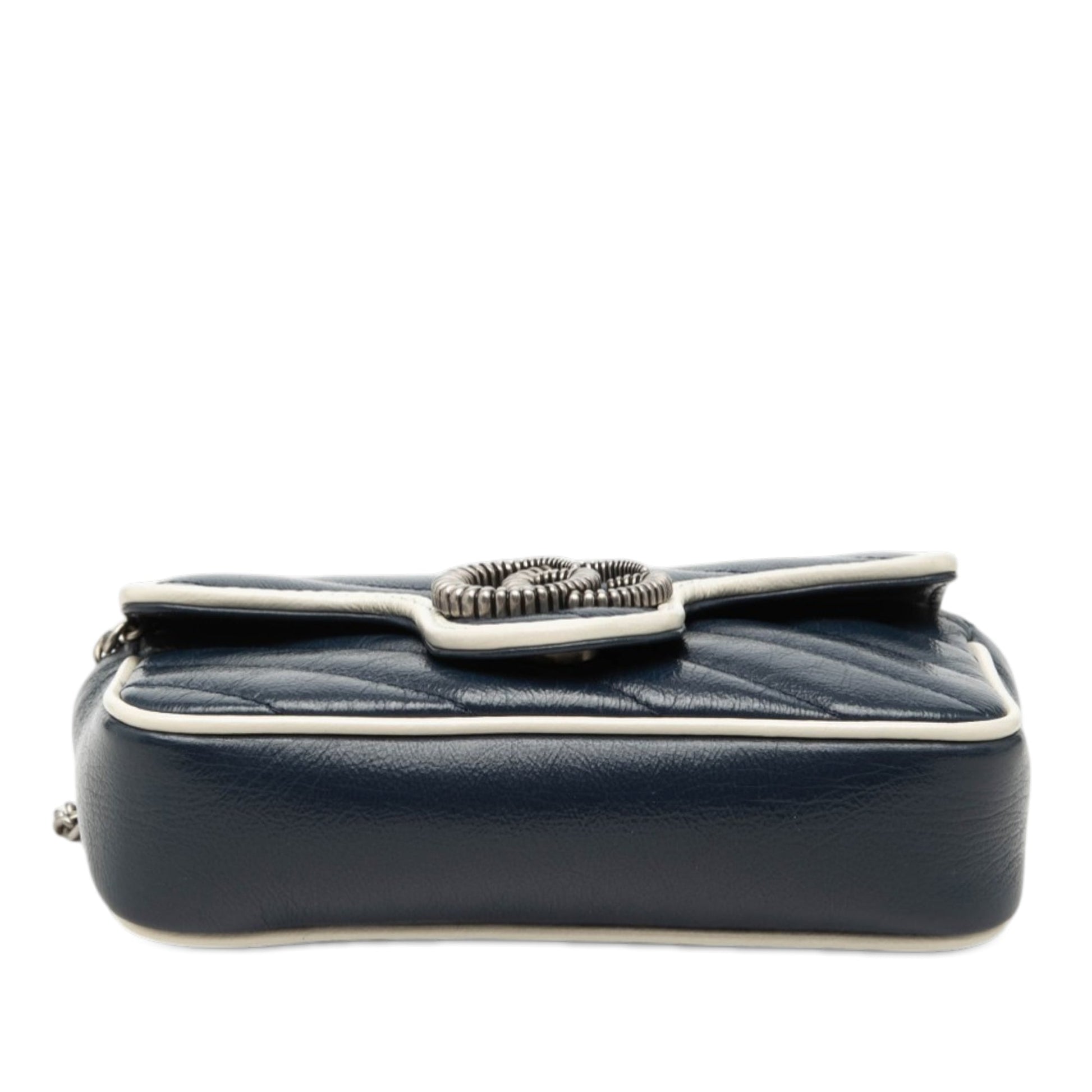 Super Mini GG Marmont Matelasse Leather Torchon Flap Crossbody