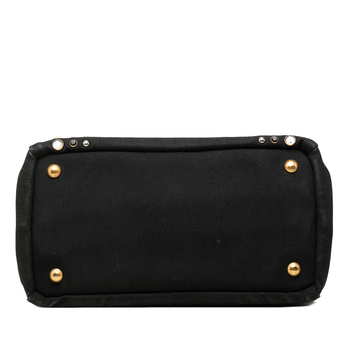 Prada Canvas Canapa Studded Handbag