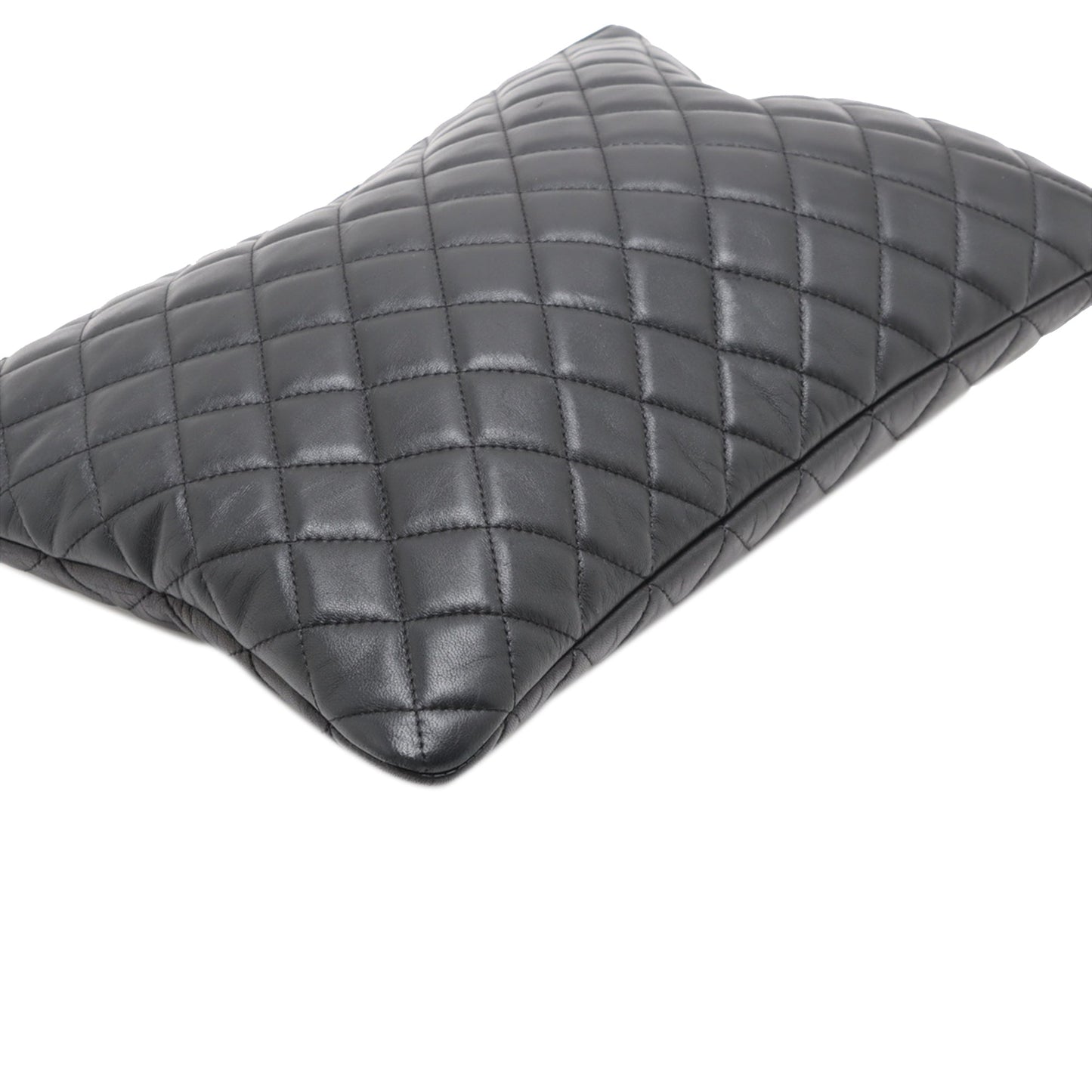 Chanel Large Quilted Lambskin O Case Clutch