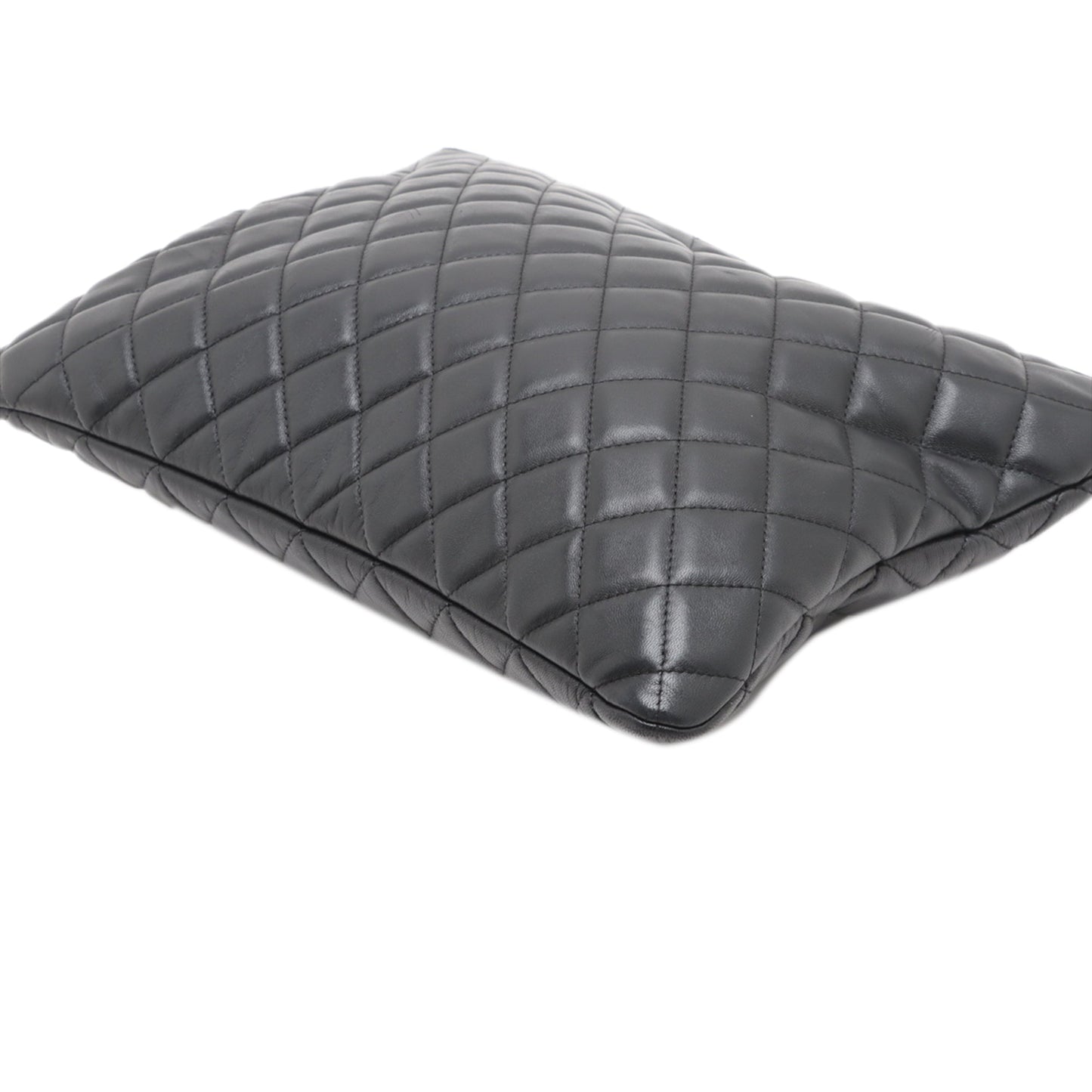 Chanel Large Quilted Lambskin O Case Clutch